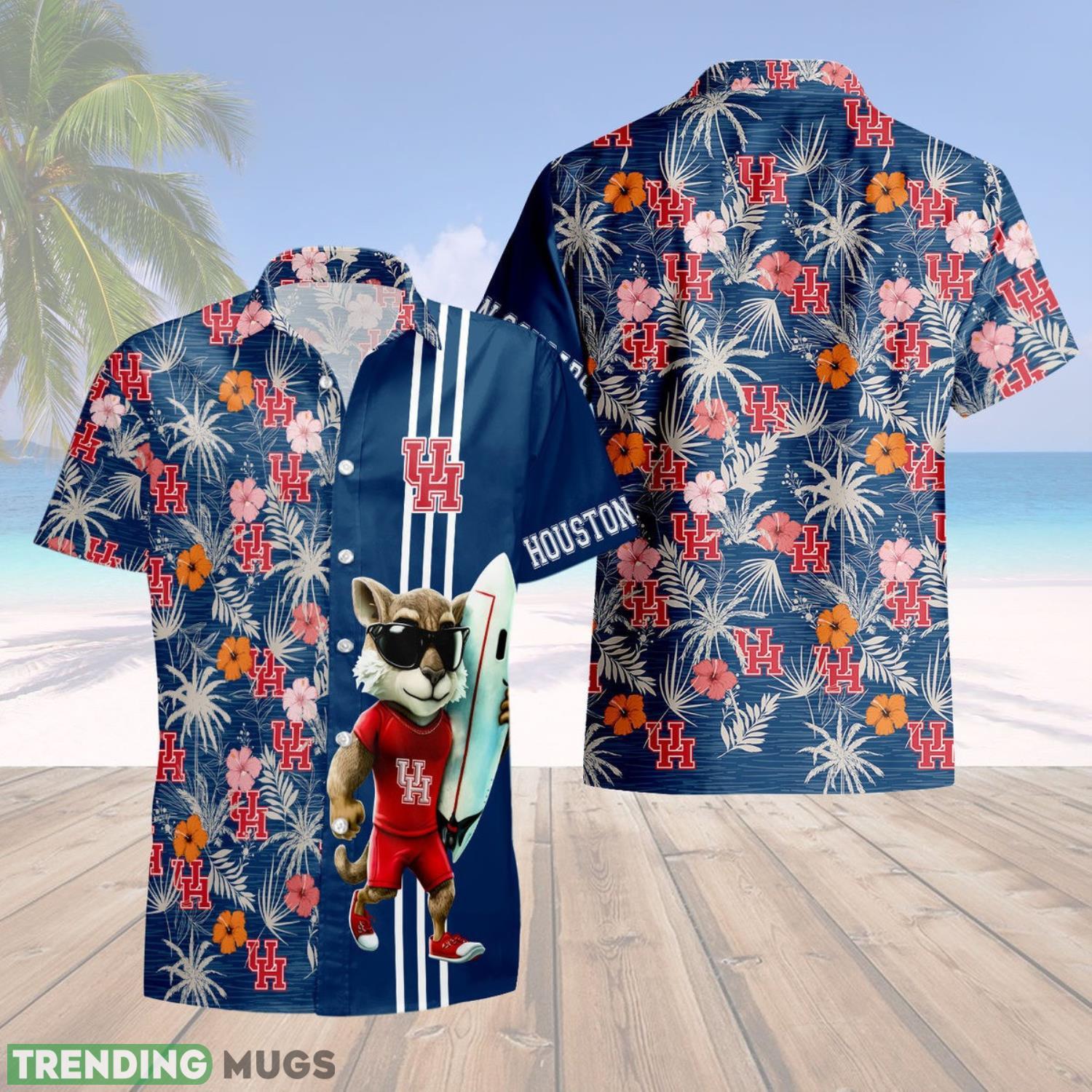 Houston Cougars Mascot Beach Summer 3D Hawaiian Shirt Summer Sport Gift Product Photo 1 Houston Cougars Mascot Beach Summer 3D Hawaiian Shirt Summer Sport Gift Product Photo 1