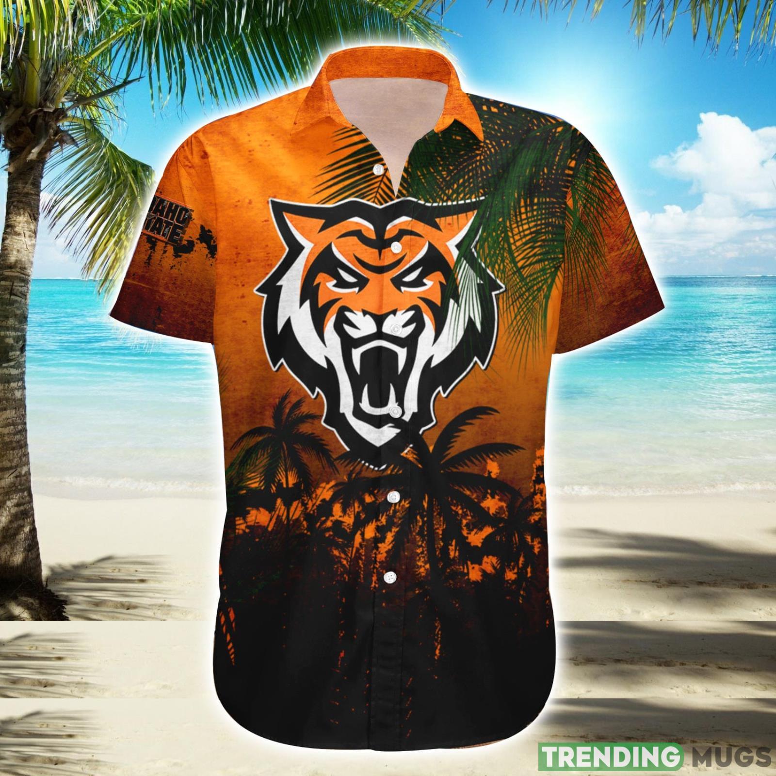 Idaho State Bengals Hawaiian Shirt Summer Gift Coconut Tree Tropical Grunge Pattern For NCAA Fans Product Photo 1