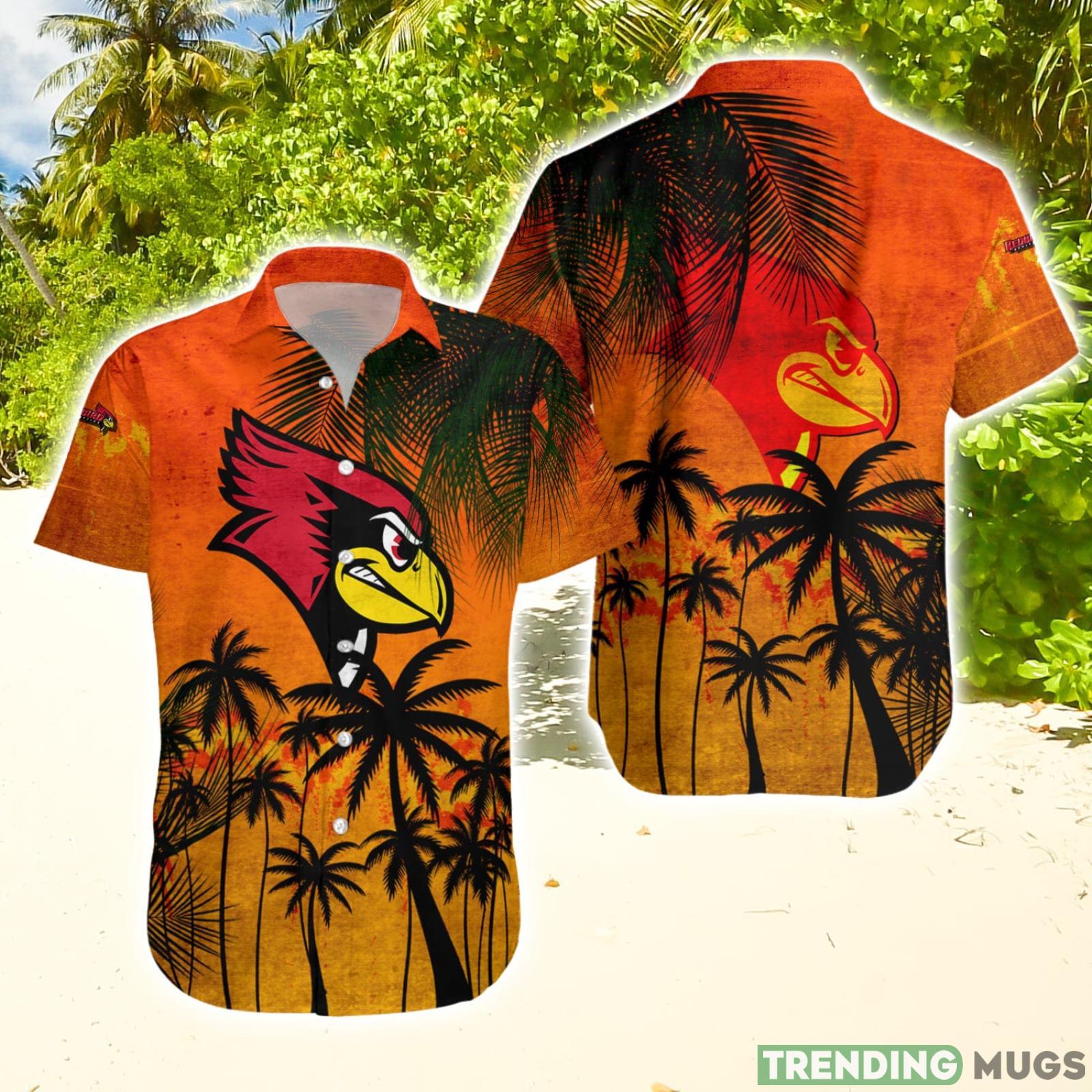 Illinois State Redbirds Hawaiian Shirt Summer Gift Coconut Tree Tropical Grunge Pattern For NCAA Fans Hawaiian Shirt Illinois State Redbirds Hawaiian Shirt Summer Gift Coconut Tree Tropical Grunge Pattern For NCAA Fans Hawaiian Shirt