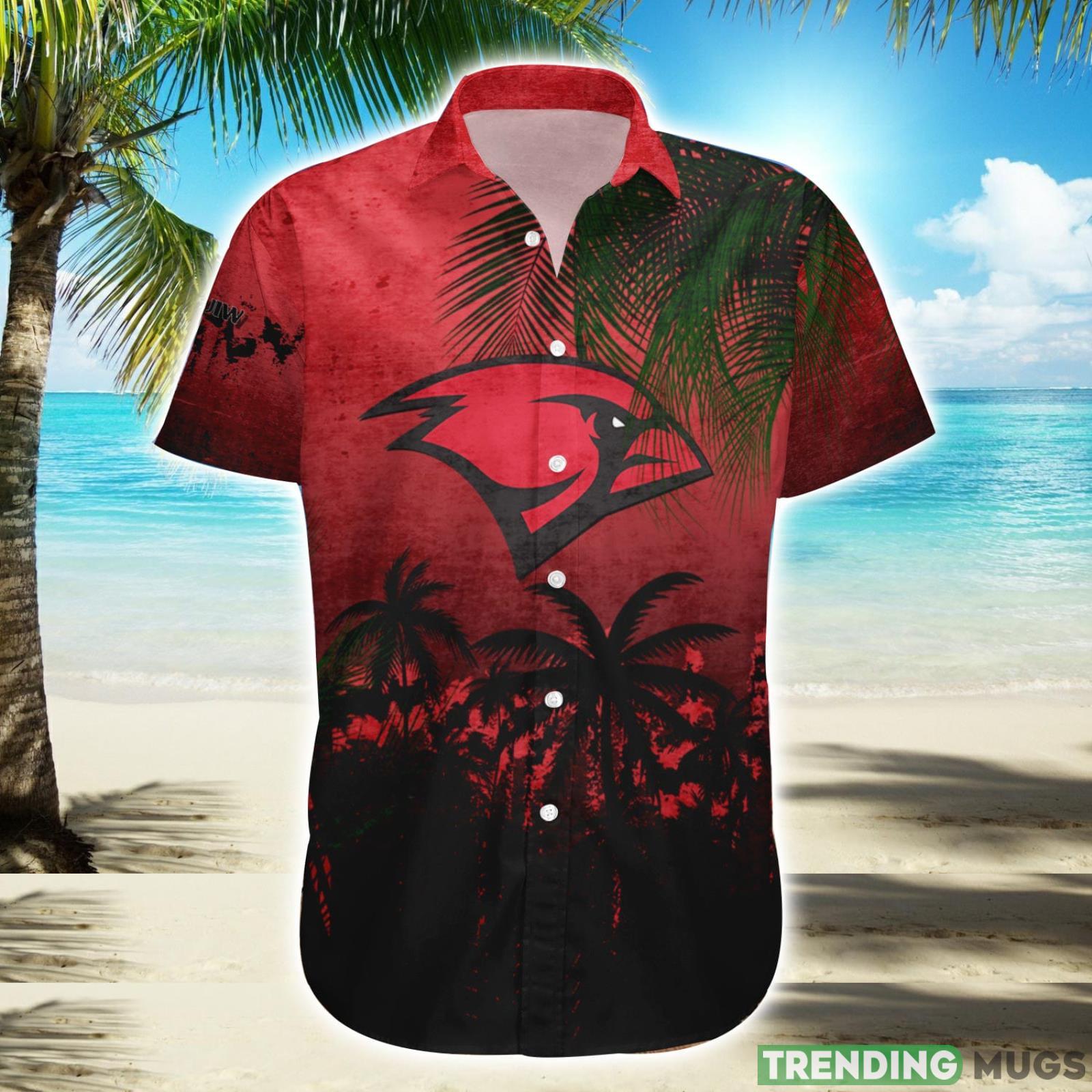 Incarnate Word Cardinals Hawaiian Shirt Summer Gift Coconut Tree Tropical Grunge Pattern For NCAA Fans Product Photo 1