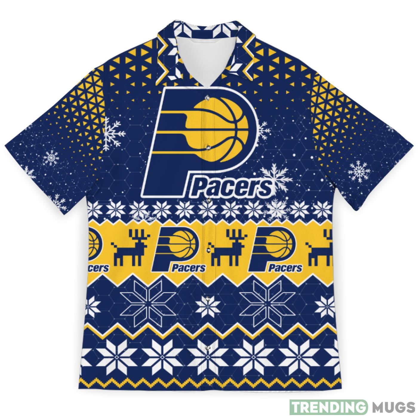 Indiana Pacers Sports Football Snowflake Pattern 3D Hawaiian Shirt Christmas Gift Product Photo 1 Indiana Pacers Sports Football Snowflake Pattern 3D Hawaiian Shirt Christmas Gift Product Photo 1