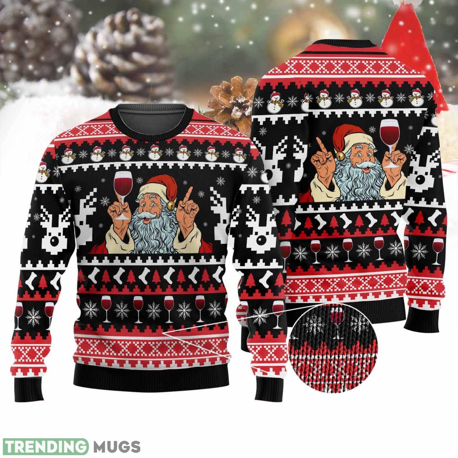 It's The Most Wonderful Time For Wine Christmas Ugly Christmas Sweater Unisex 3D Sweater Christmas Gift 3D Sweater It's The Most Wonderful Time For Wine Christmas Ugly Christmas Sweater Unisex 3D Sweater Christmas Gift Product Photo 1