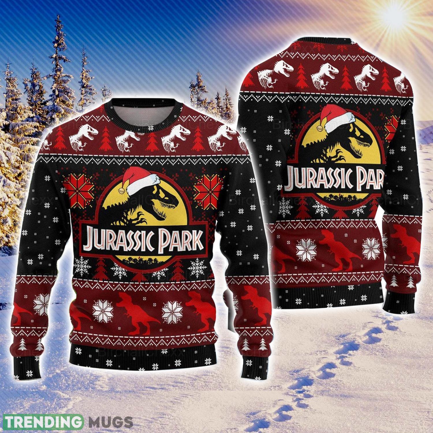 Jurassic Park Ugly Christmas Sweater Xmas Christmas Gift Product Photo 1 Jurassic Park Ugly Christmas Sweater Xmas Christmas Gift Product Photo 1