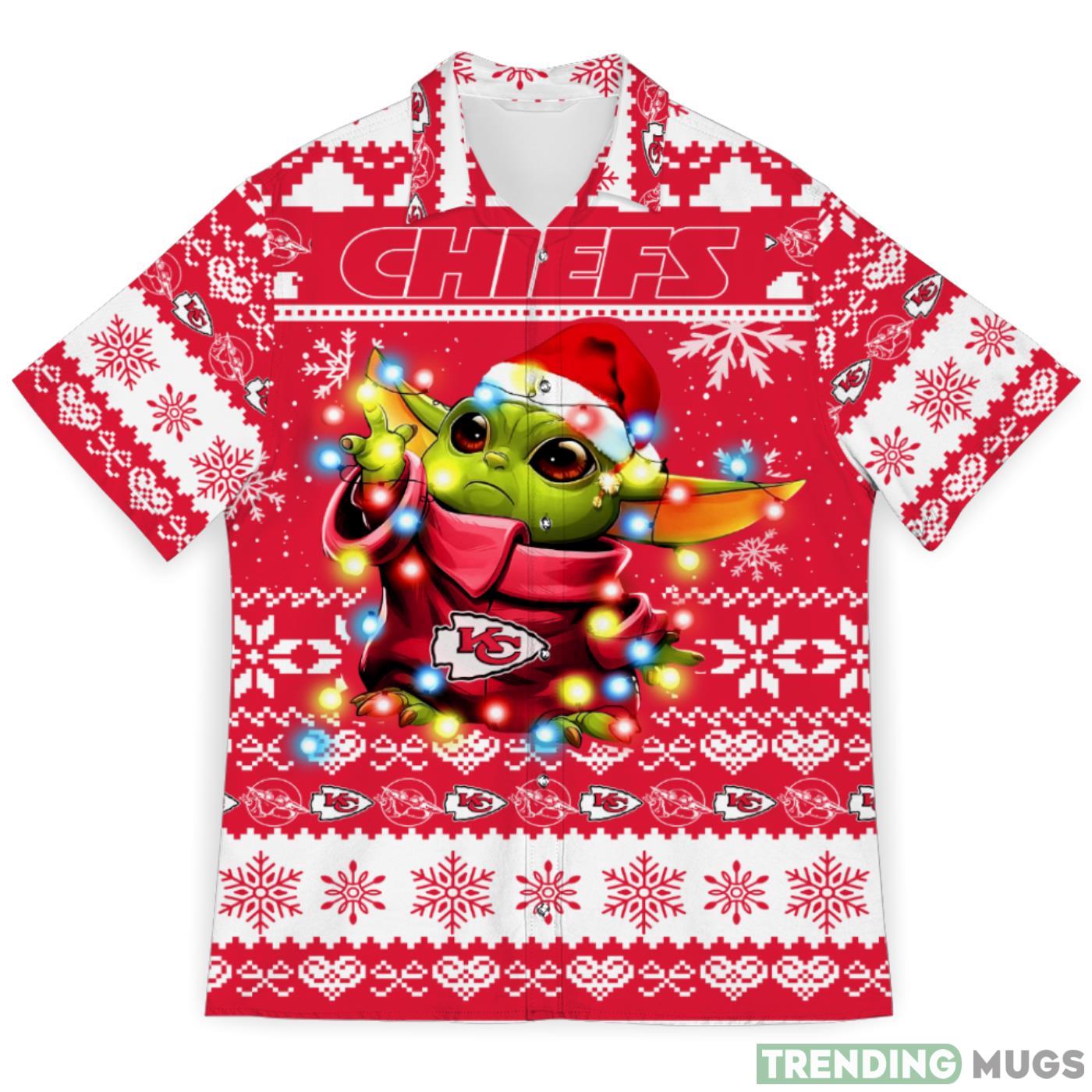 Kansas City Chiefs Baby Yoda Star Wars Ugly Christmas Sweater Pattern 3D Hawaiian Shirt Christmas Gift Hawaiian Shirt Kansas City Chiefs Baby Yoda Star Wars Ugly Christmas Sweater Pattern 3D Hawaiian Shirt Christmas Gift Hawaiian Shirt