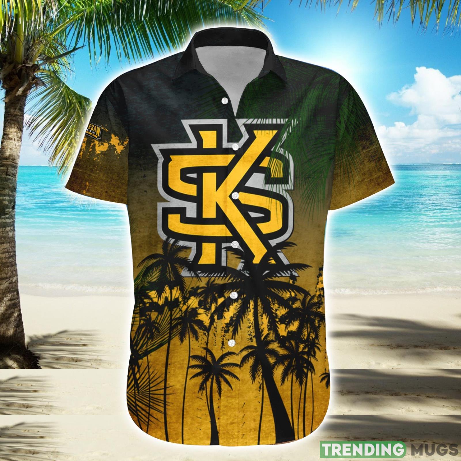 Kennesaw State Owls Hawaiian Shirt Summer Gift Coconut Tree Tropical Grunge Pattern For NCAA Fans Product Photo 1 Kennesaw State Owls Hawaiian Shirt Summer Gift Coconut Tree Tropical Grunge Pattern For NCAA Fans Product Photo 1