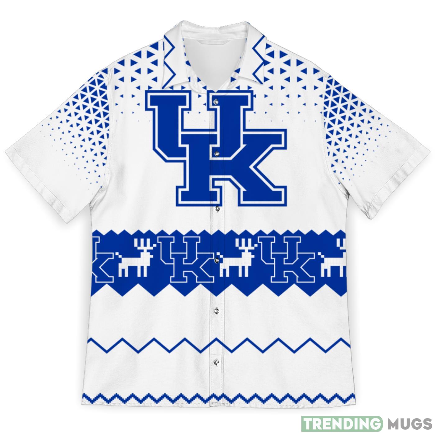 Kentucky Wildcats Sports Football Snowflake Pattern 3D Hawaiian Shirt Christmas Gift Product Photo 1 Kentucky Wildcats Sports Football Snowflake Pattern 3D Hawaiian Shirt Christmas Gift Product Photo 1