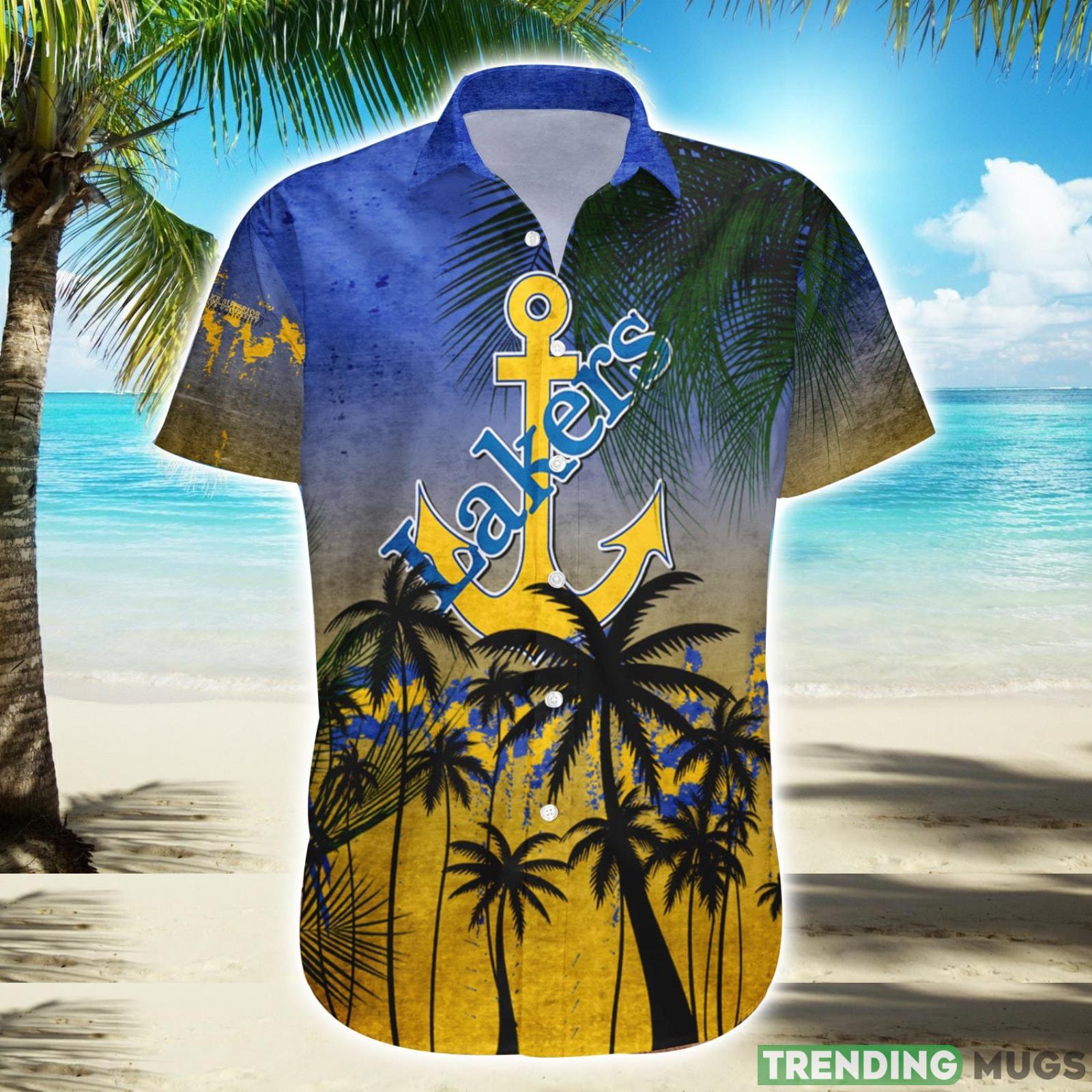 Lake Superior State Lakers Hawaiian Shirt Summer Gift Coconut Tree Tropical Grunge Pattern For NCAA Fans Product Photo 1 Lake Superior State Lakers Hawaiian Shirt Summer Gift Coconut Tree Tropical Grunge Pattern For NCAA Fans Product Photo 1