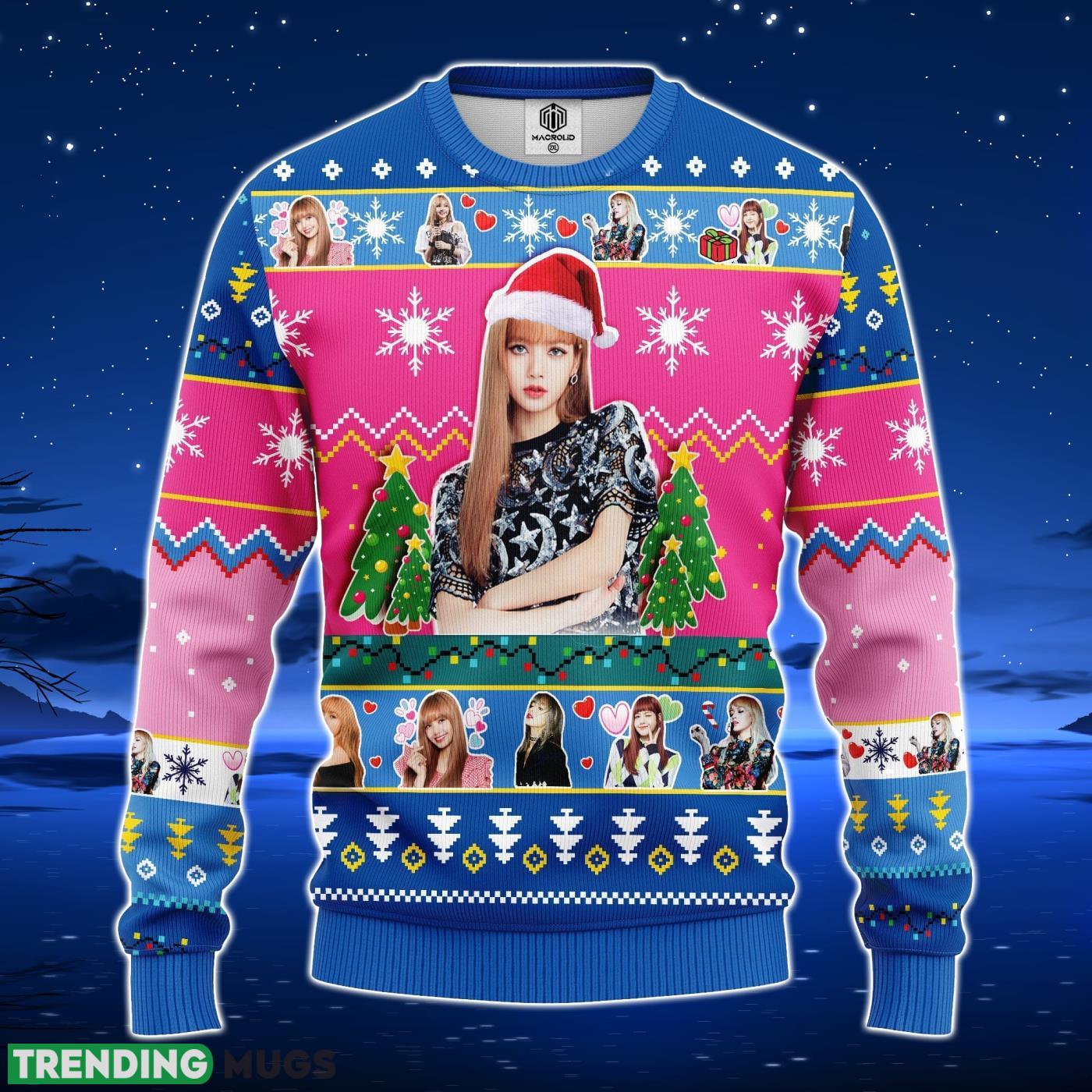 Lisa Black Pink Ugly Christmas Sweater Amazing Gift Men And Women Christmas Gift Product Photo 1