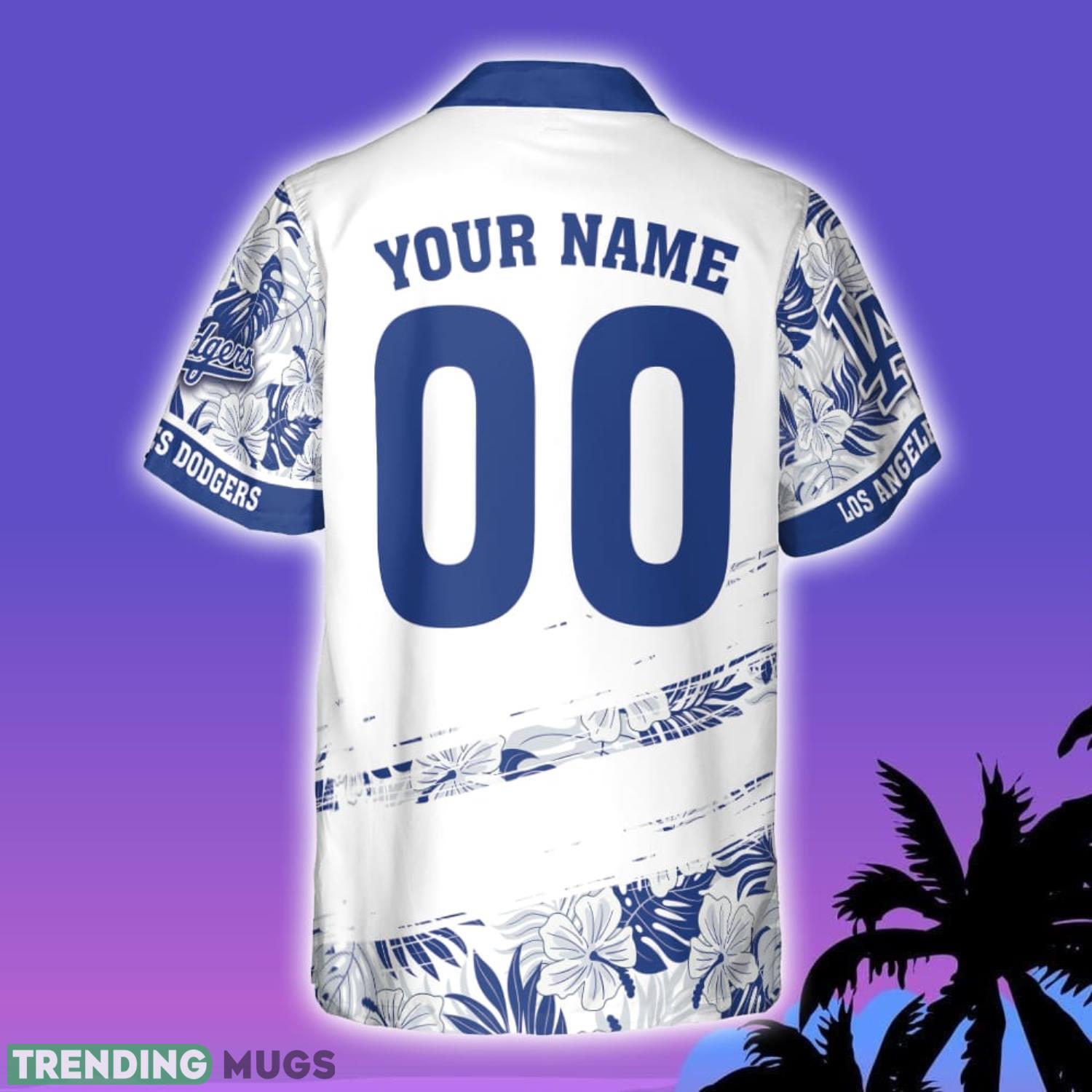 Los Angeles Dodgers MLB Custom Name And Number Flower Pattern Summer 3D Hawaiian Shirt Summer Sport Gift Hawaiian Shirt Los Angeles Dodgers MLB Custom Name And Number Flower Pattern Summer 3D Hawaiian Shirt Summer Sport Gift Hawaiian Shirt