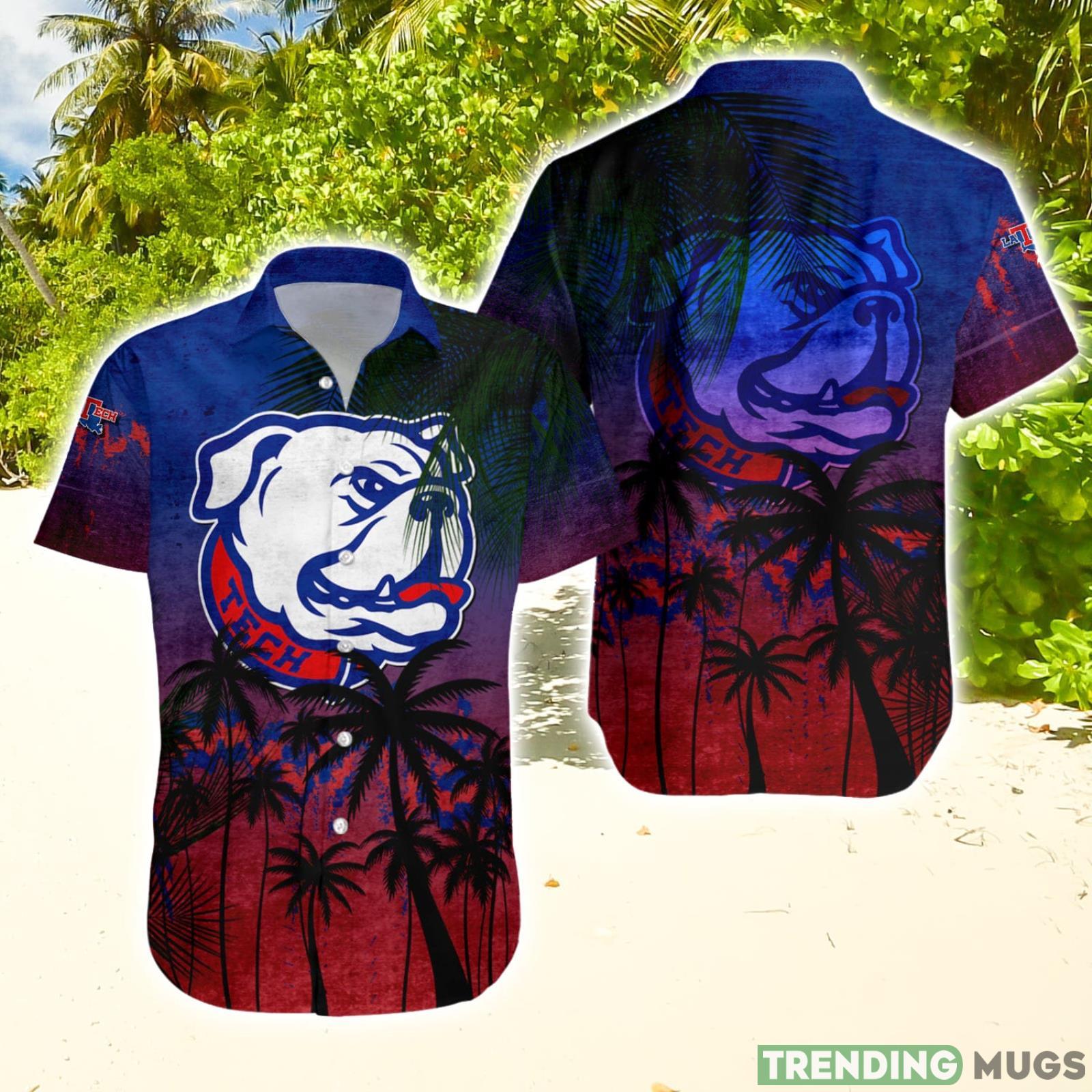 Louisiana Tech Bulldogs Hawaiian Shirt Summer Gift Coconut Tree Tropical Grunge Pattern For NCAA Fans Hawaiian Shirt Louisiana Tech Bulldogs Hawaiian Shirt Summer Gift Coconut Tree Tropical Grunge Pattern For NCAA Fans Hawaiian Shirt