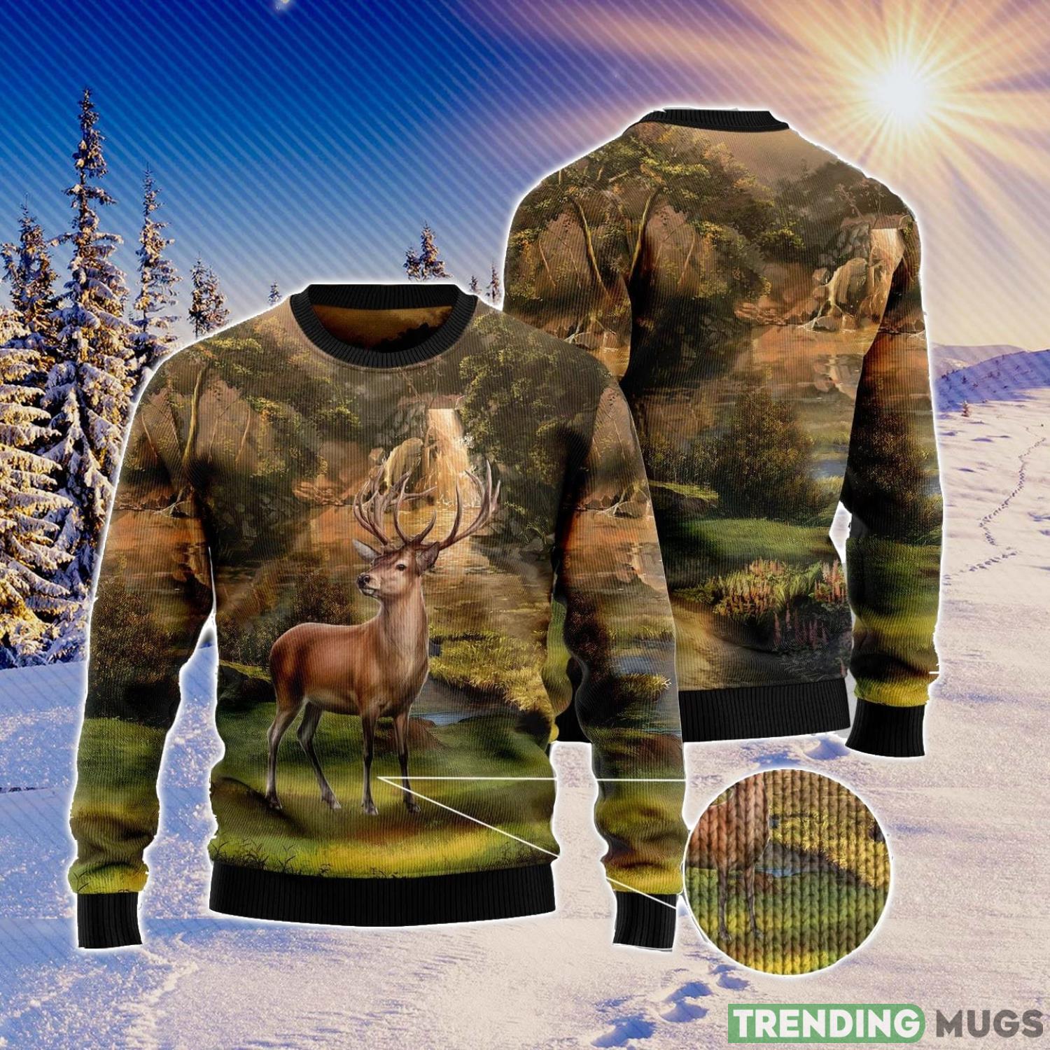 Lovely Deer Men And Women Christmas Gift 3D Ugly Christmas Sweater Product Photo 1