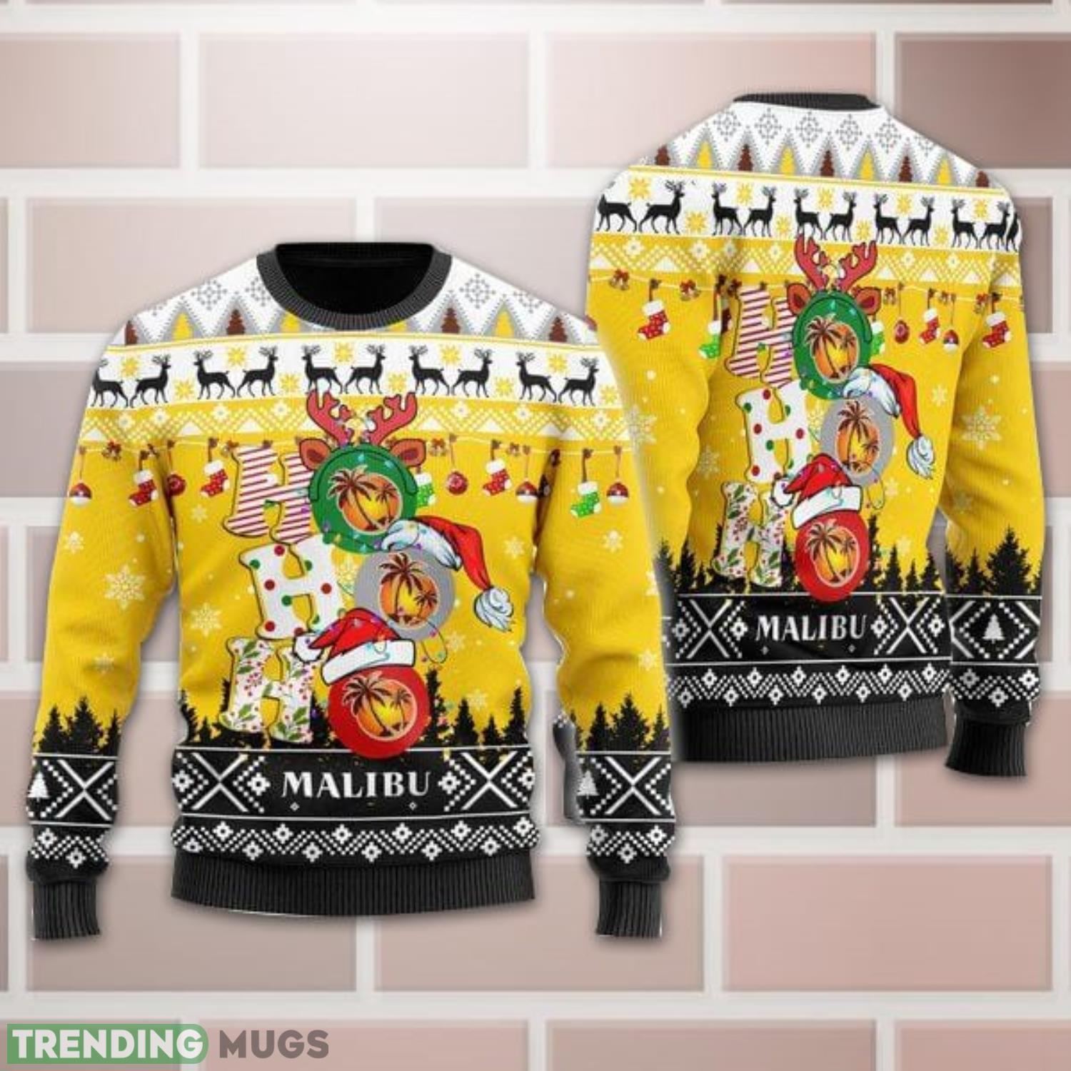 Malibu Rum Ho Ho Ho Ugly Christmas Sweater All Over Print Christmas Gift Product Photo 1 Malibu Rum Ho Ho Ho Ugly Christmas Sweater All Over Print Christmas Gift Product Photo 1
