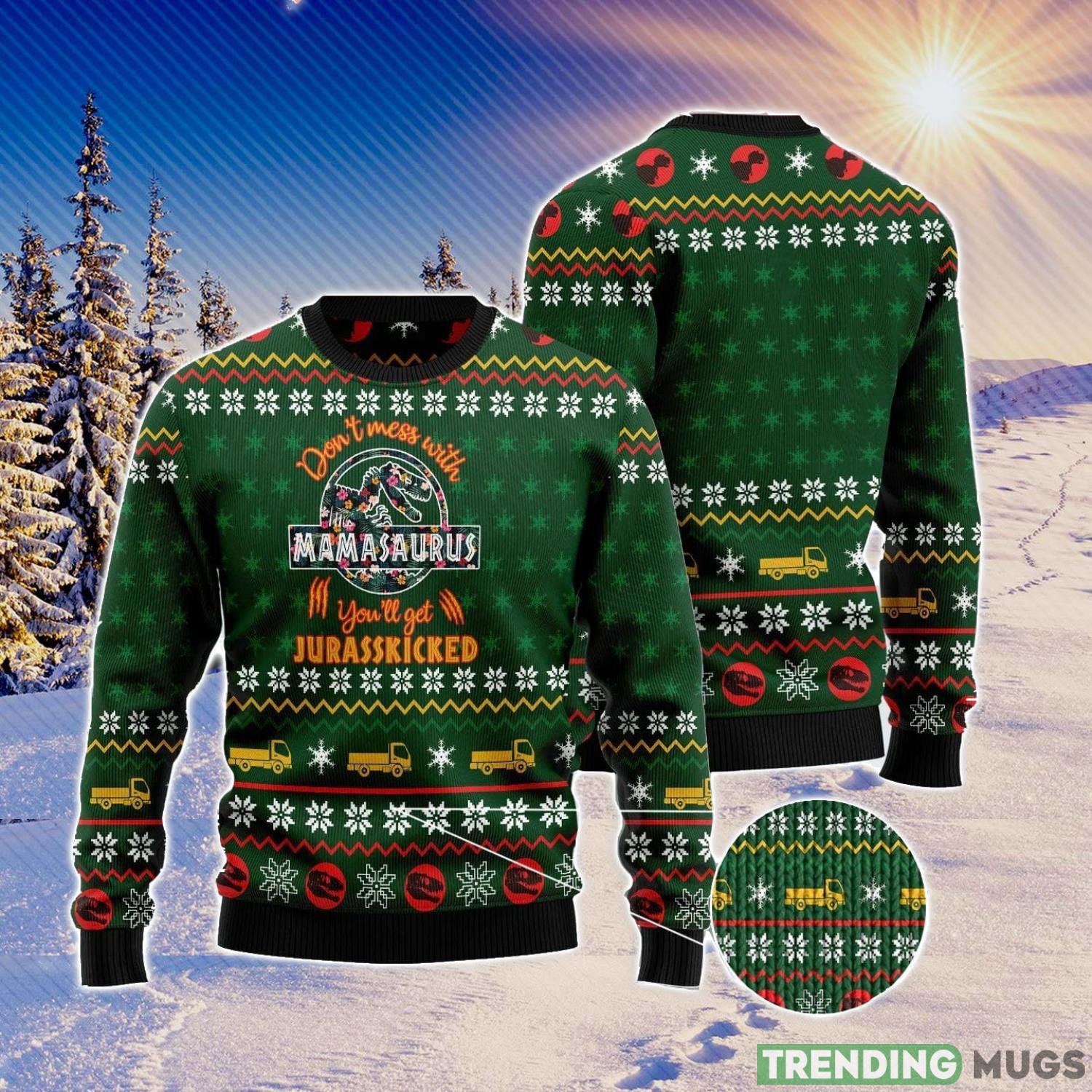 Mamasaurus Men And Women Christmas Gift 3D Ugly Christmas Sweater Product Photo 1