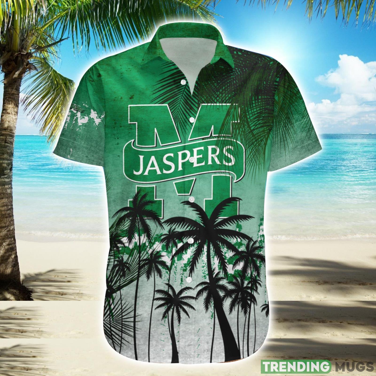 Manhattan Jaspers Hawaiian Shirt Summer Gift Coconut Tree Tropical Grunge Pattern For NCAA Fans Product Photo 1 Manhattan Jaspers Hawaiian Shirt Summer Gift Coconut Tree Tropical Grunge Pattern For NCAA Fans Product Photo 1