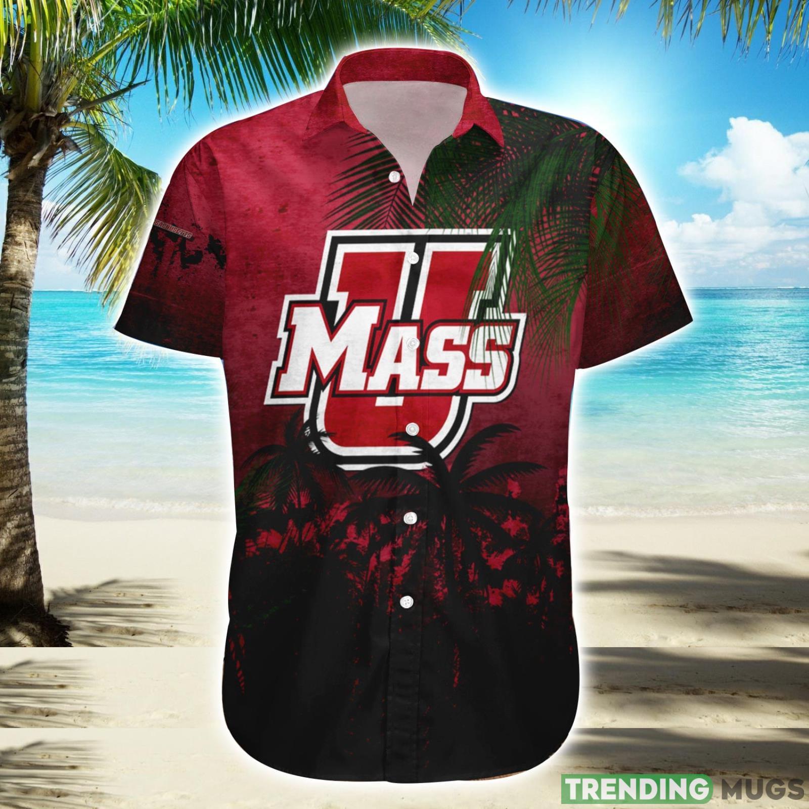 Massachusetts Minutemen Hawaiian Shirt Summer Gift Coconut Tree Tropical Grunge Pattern For NCAA Fans Product Photo 1 Massachusetts Minutemen Hawaiian Shirt Summer Gift Coconut Tree Tropical Grunge Pattern For NCAA Fans Product Photo 1