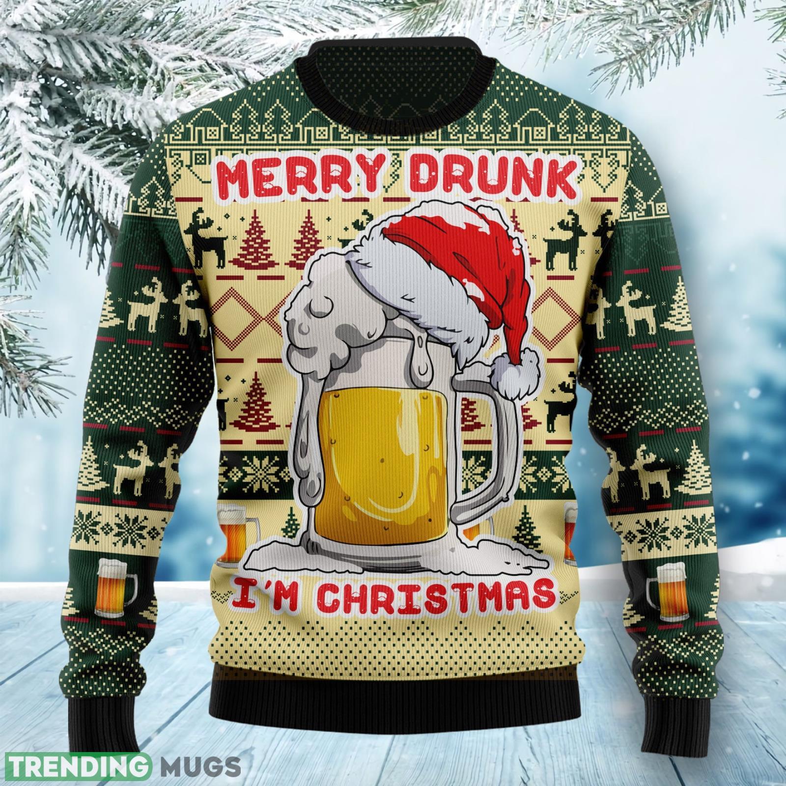 Merry Drunk In Christmas Beer Christmas Hat Ugly Christmas Sweater Unisex 3D Sweater Christmas Gift Product Photo 1 Merry Drunk In Christmas Beer Christmas Hat Ugly Christmas Sweater Unisex 3D Sweater Christmas Gift Product Photo 1