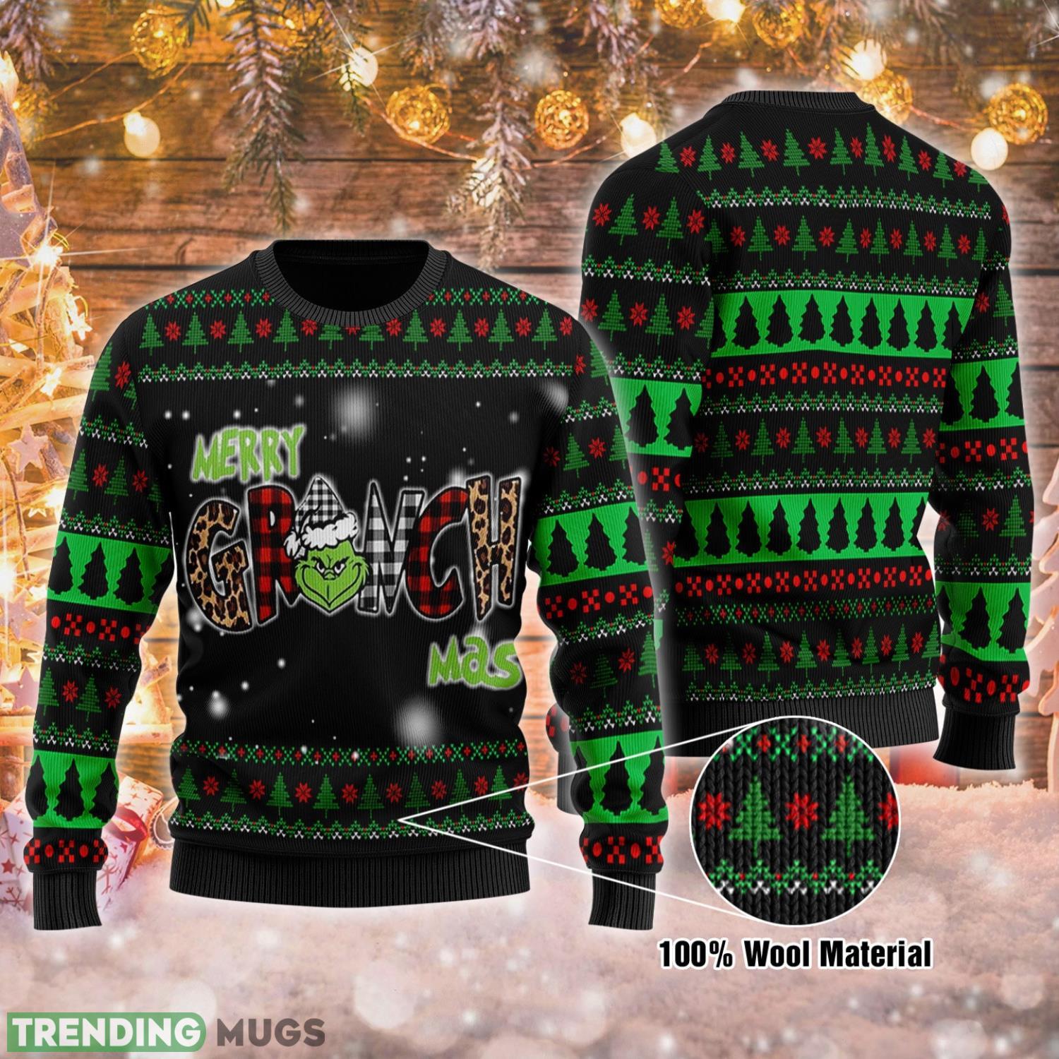 Merry Grinch Mas Sweater 3D All Over Printed Ugly Christmas Sweater Product Photo 1 Merry Grinch Mas Sweater 3D All Over Printed Ugly Christmas Sweater Product Photo 1