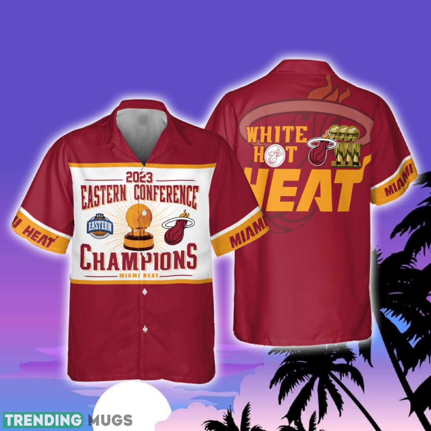 Miami Heat Eastern Conference Champions On Red Background 3D Hawaiian Shirt Summer Sport Gift Product Photo 1 Miami Heat Eastern Conference Champions On Red Background 3D Hawaiian Shirt Summer Sport Gift Product Photo 1