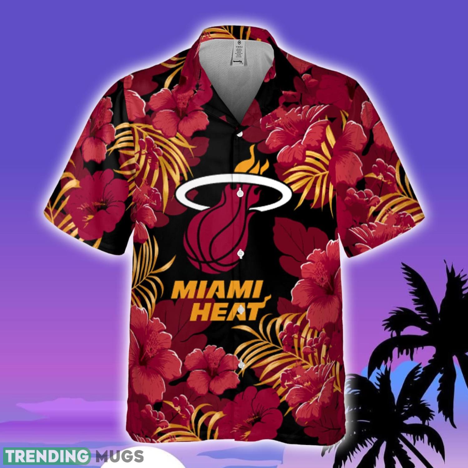 Miami Heat Hibiscus And Tree Tropical Pattern Print Hawaiian Shirt Summer Sport Gift Hawaiian Shirt Miami Heat Hibiscus And Tree Tropical Pattern Print Hawaiian Shirt Summer Sport Gift Hawaiian Shirt