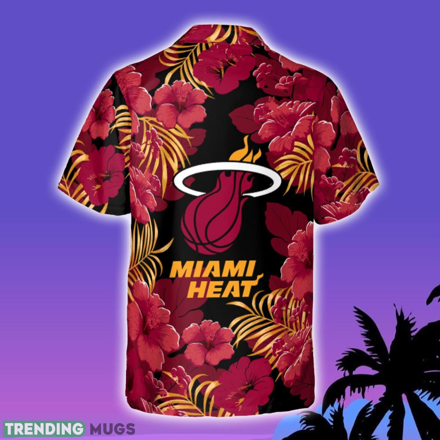 Miami Heat Hibiscus And Tree Tropical Pattern Print Hawaiian Shirt Summer Sport Gift Hawaiian Shirt Miami Heat Hibiscus And Tree Tropical Pattern Print Hawaiian Shirt Summer Sport Gift Hawaiian Shirt