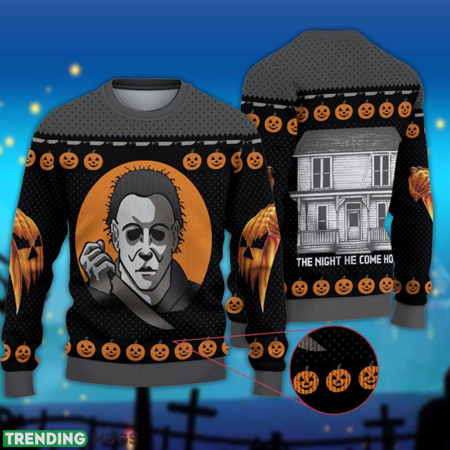 Michael Myers Christmas 3D All Over Printed Ugly Christmas Sweater Michael Myers Halloween Product Photo 1 Michael Myers Christmas 3D All Over Printed Ugly Christmas Sweater Michael Myers Halloween Product Photo 1