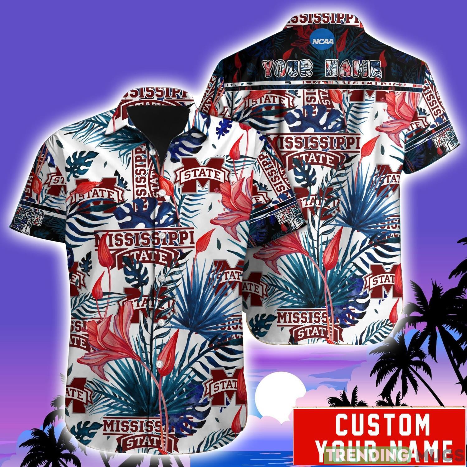 Mississippi State Bulldogs NCAA1 Team Aloha Hawaiian Shirt Custom Name For Fans Product Photo 1 Mississippi State Bulldogs NCAA1 Team Aloha Hawaiian Shirt Custom Name For Fans Product Photo 1
