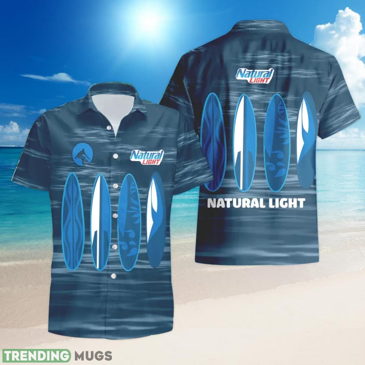 Natural Light Beer Surfboard Funny Summer Beach Hawaiian Shirt And Shorts Hawaiian & Short Natural Light Beer Surfboard Funny Summer Beach Hawaiian Shirt And Shorts Hawaiian & Short