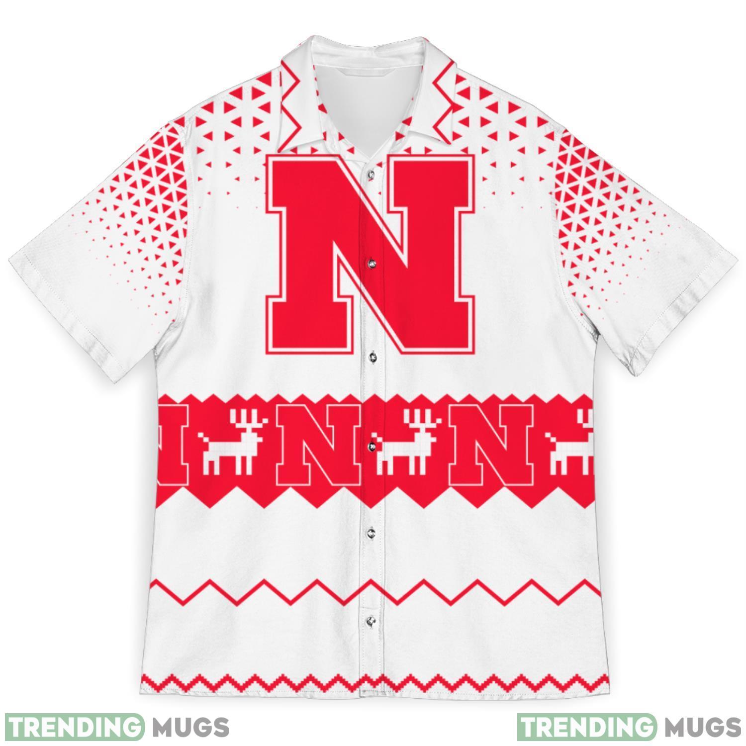 Nebraska Cornhuskers Snowflake Pattern All Over Printed3D Hawaiian Shirt Christmas Gift Product Photo 1 Nebraska Cornhuskers Snowflake Pattern All Over Printed3D Hawaiian Shirt Christmas Gift Product Photo 1