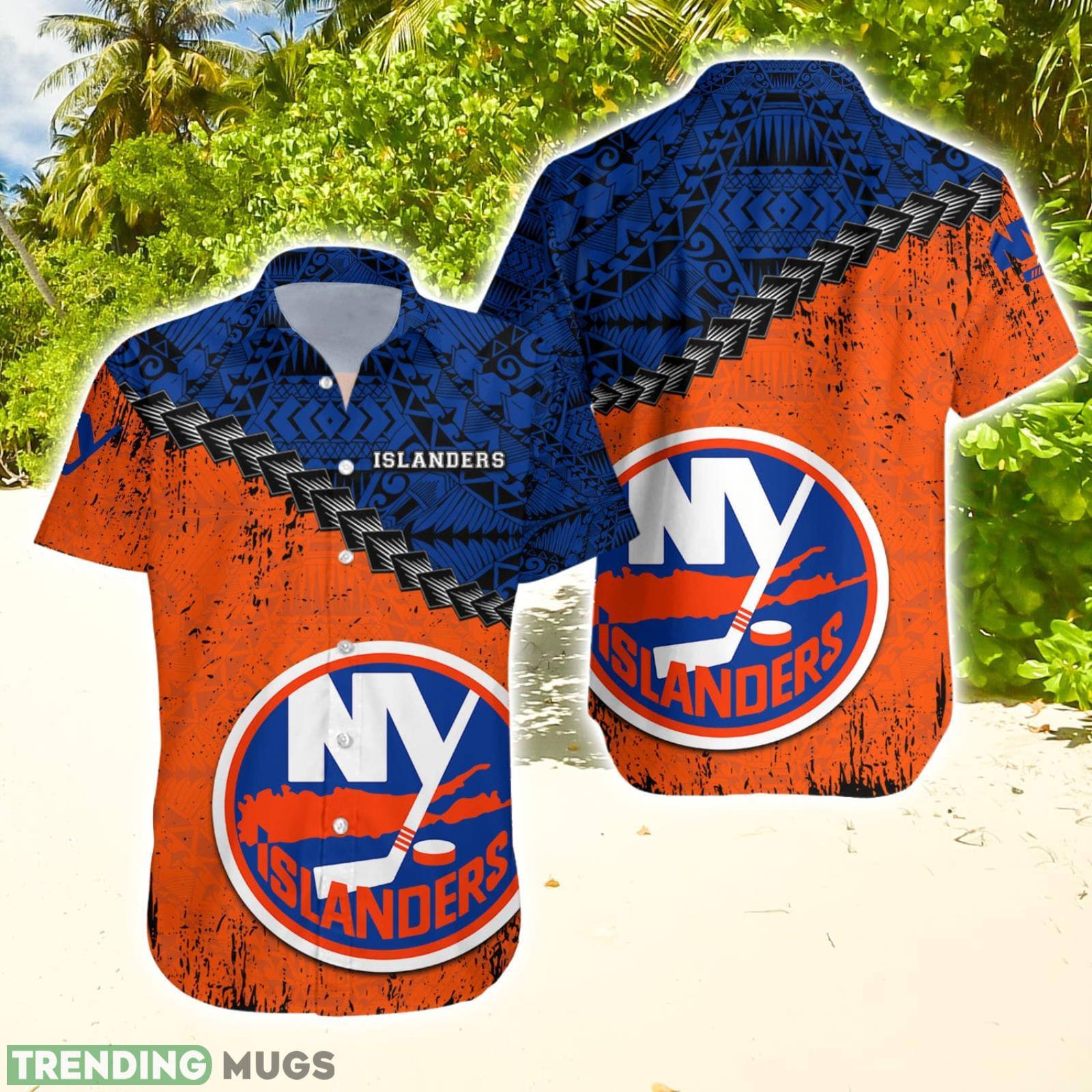 New York Islanders Nhl Grunge Polynesian Tattoo Pattern Hawaiian Shirt For Fans Hawaiian Shirt New York Islanders Nhl Grunge Polynesian Tattoo Pattern Hawaiian Shirt For Fans Hawaiian Shirt
