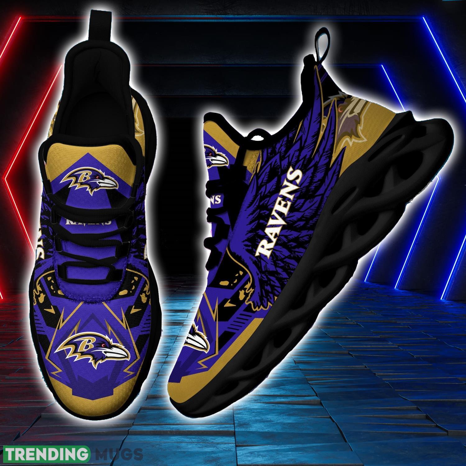 NFL Baltimore Ravens Team Personalized Name Max Soul Sneakers Men Women Shoes Max Soul NFL Baltimore Ravens Team Personalized Name Max Soul Sneakers Men Women Shoes Max Soul