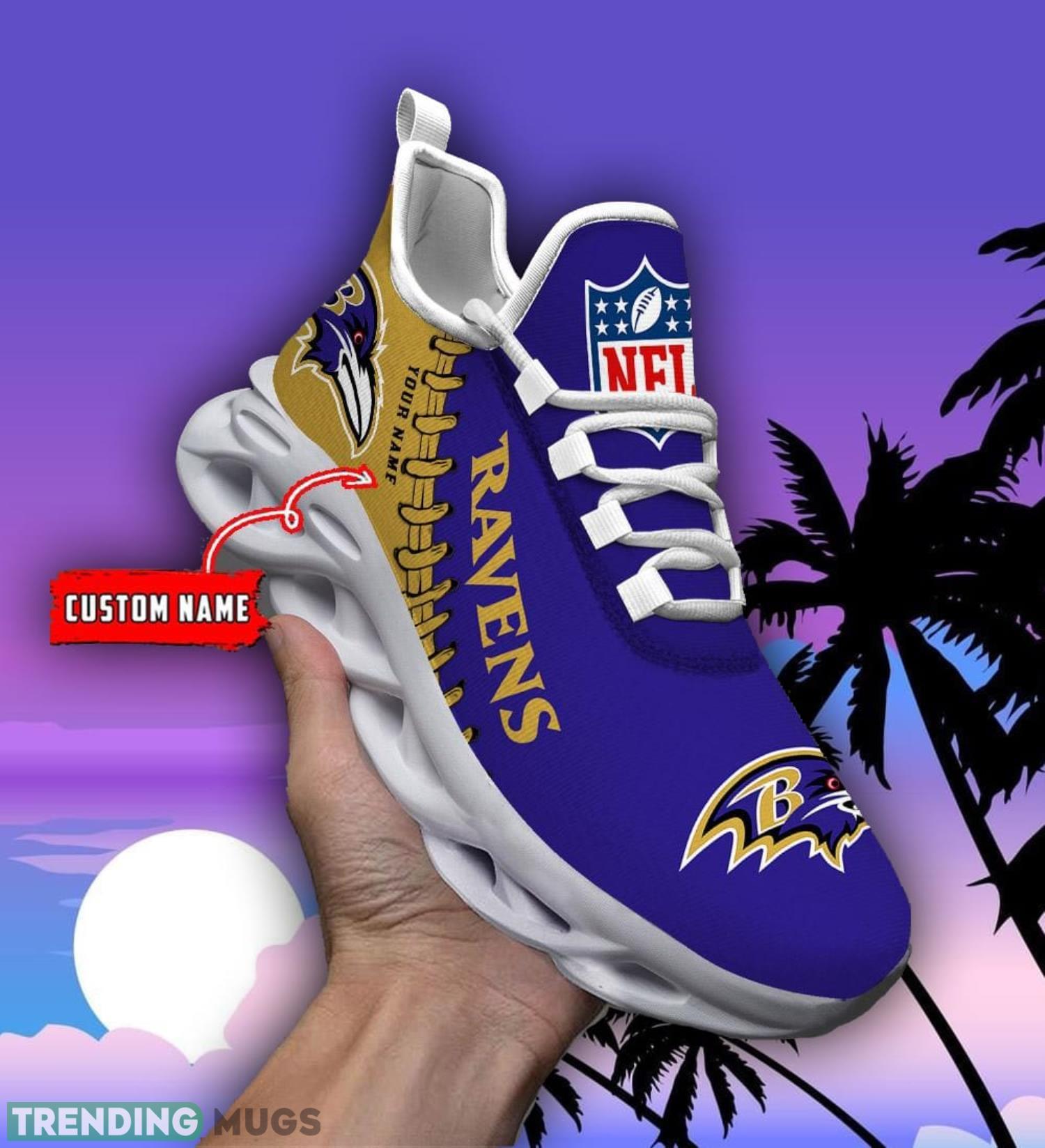 Nfl Custom Name Baltimore Ravens Personalized Name Max Soul Shoes Ultra Running Sneakers Product Photo 1 Nfl Custom Name Baltimore Ravens Personalized Name Max Soul Shoes Ultra Running Sneakers Product Photo 1