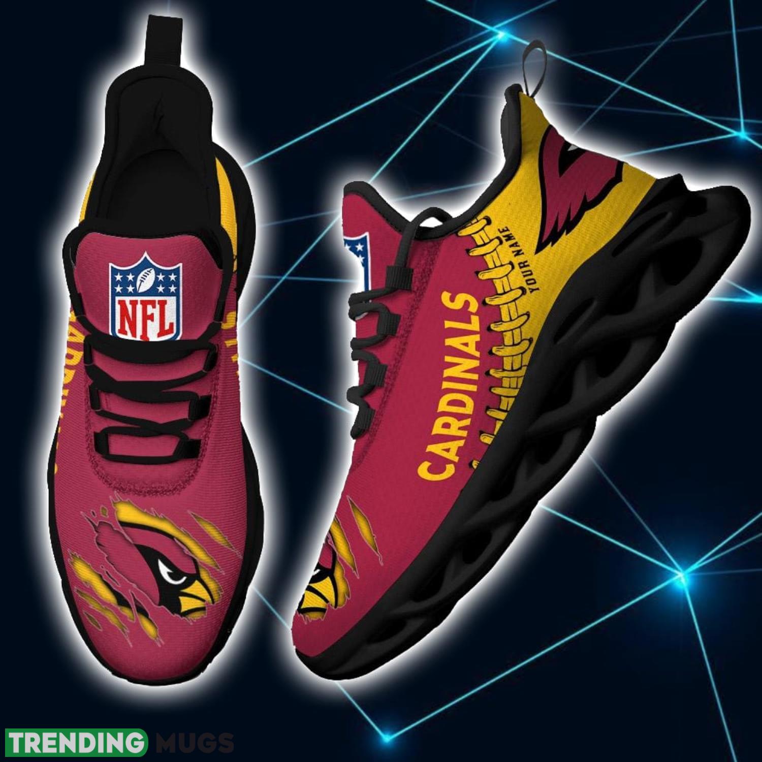 NFL Custom Name Shoes Arizona Cardinals 3D Max Soul Shoes Running Sneakers Max Soul NFL Custom Name Shoes Arizona Cardinals 3D Max Soul Shoes Running Sneakers Max Soul