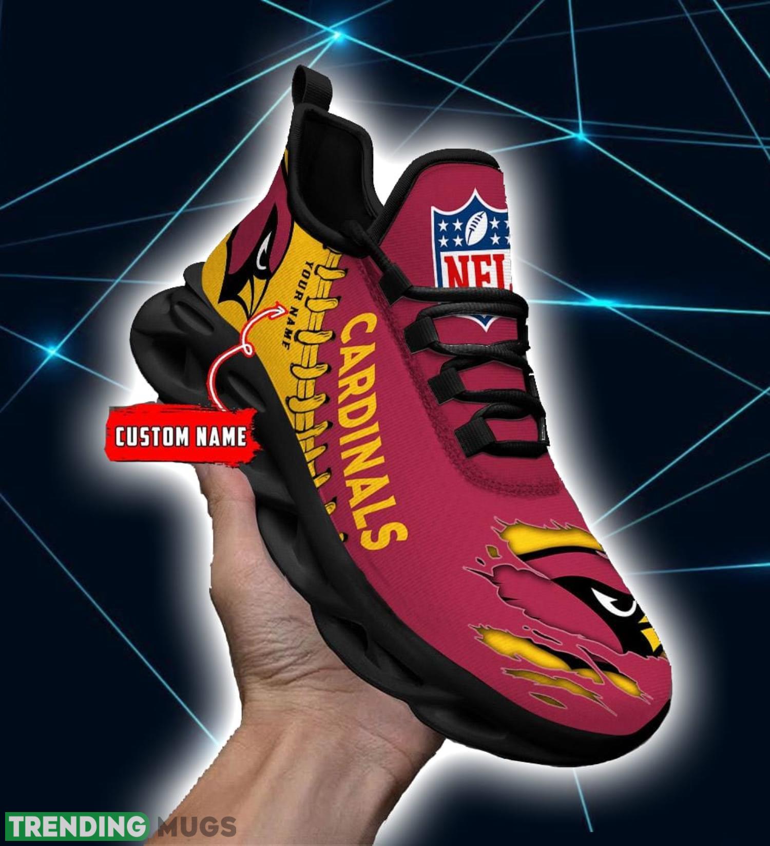 NFL Custom Name Shoes Arizona Cardinals 3D Max Soul Shoes Running Sneakers Max Soul NFL Custom Name Shoes Arizona Cardinals 3D Max Soul Shoes Running Sneakers Max Soul
