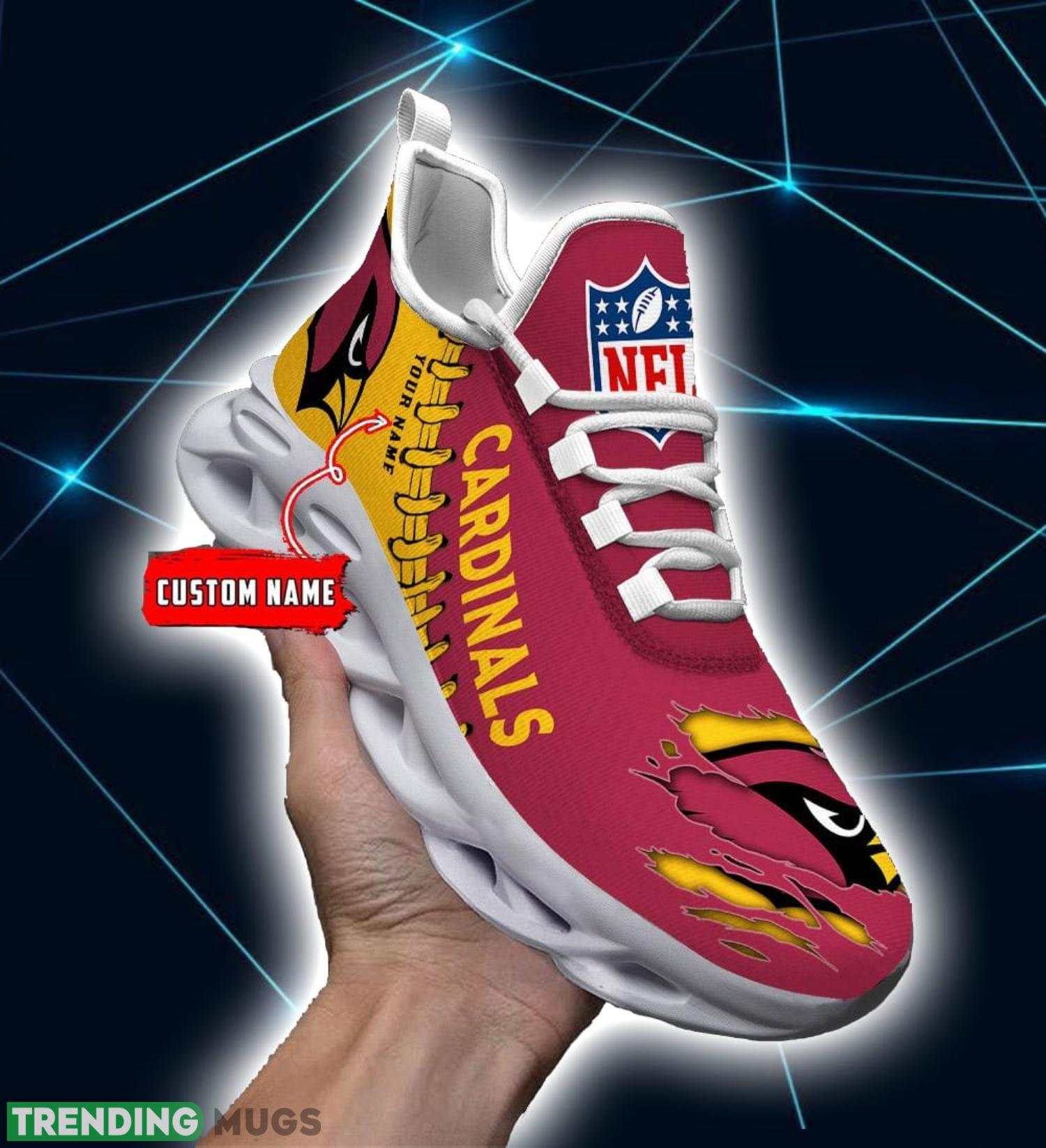 NFL Custom Name Shoes Arizona Cardinals 3D Max Soul Shoes Running Sneakers Product Photo 1 NFL Custom Name Shoes Arizona Cardinals 3D Max Soul Shoes Running Sneakers Product Photo 1