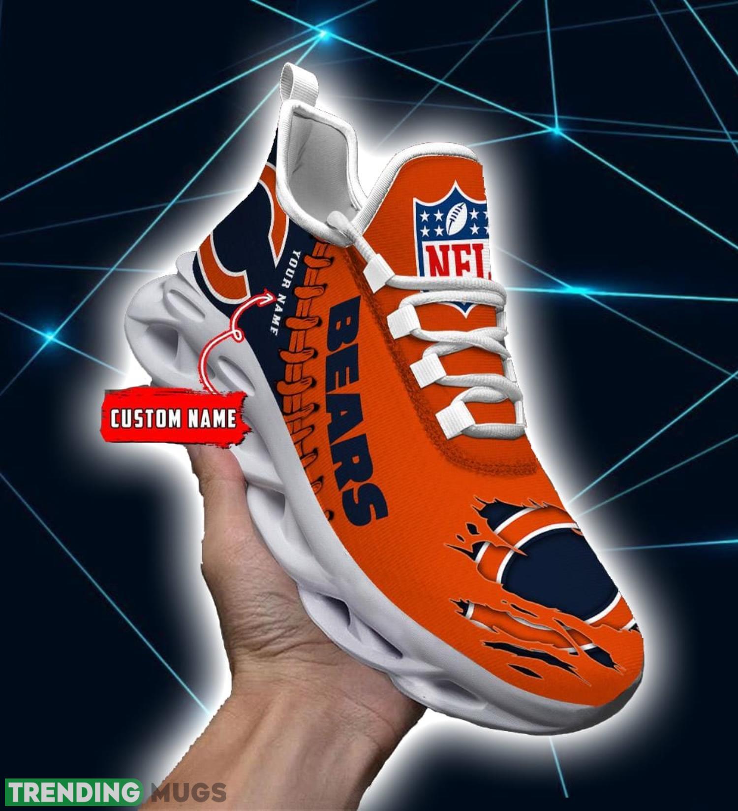 NFL Custom Name Shoes Chicago Bears 3D Max Soul Shoes Running Sneakers Product Photo 1 NFL Custom Name Shoes Chicago Bears 3D Max Soul Shoes Running Sneakers Product Photo 1