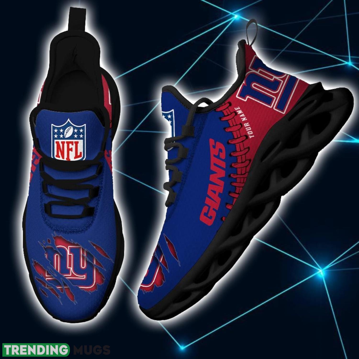 NFL Custom Name Shoes New York Giants 3D Max Soul Shoes Running Sneakers Max Soul NFL Custom Name Shoes New York Giants 3D Max Soul Shoes Running Sneakers Max Soul