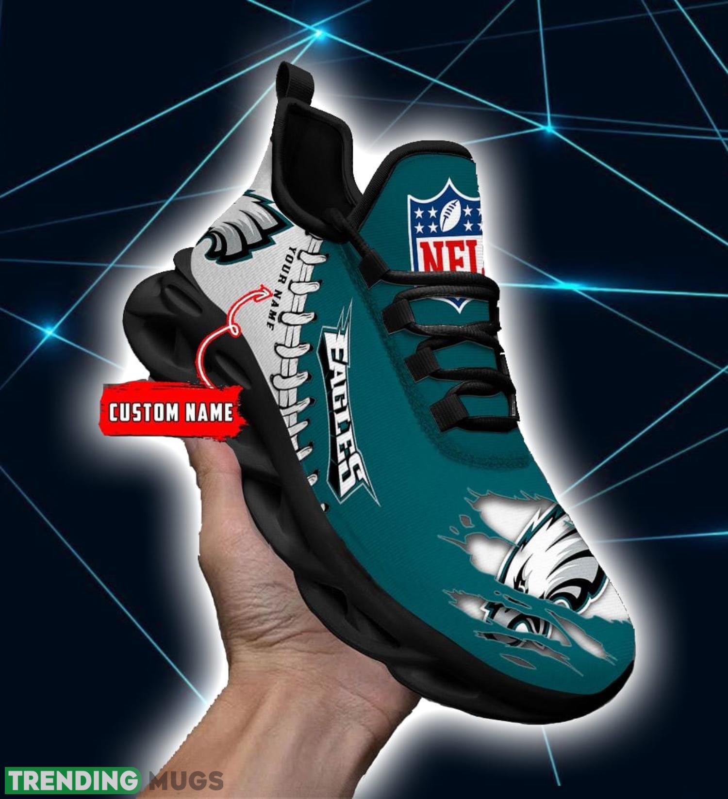 NFL Custom Name Shoes Philadelphia Eagles 3D Max Soul Shoes Running Sneakers Max Soul NFL Custom Name Shoes Philadelphia Eagles 3D Max Soul Shoes Running Sneakers Max Soul