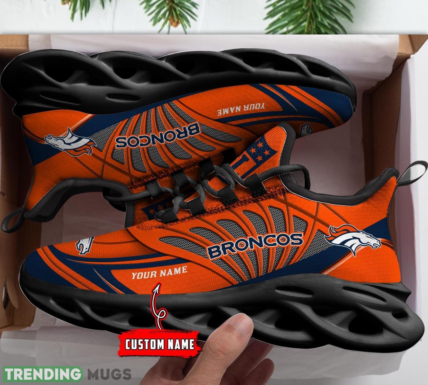 NFL Denver Broncos Personalized Max Soul Chunky Sneakers Custom Name Running Shoes Max Soul NFL Denver Broncos Personalized Max Soul Chunky Sneakers Custom Name Running Shoes Max Soul