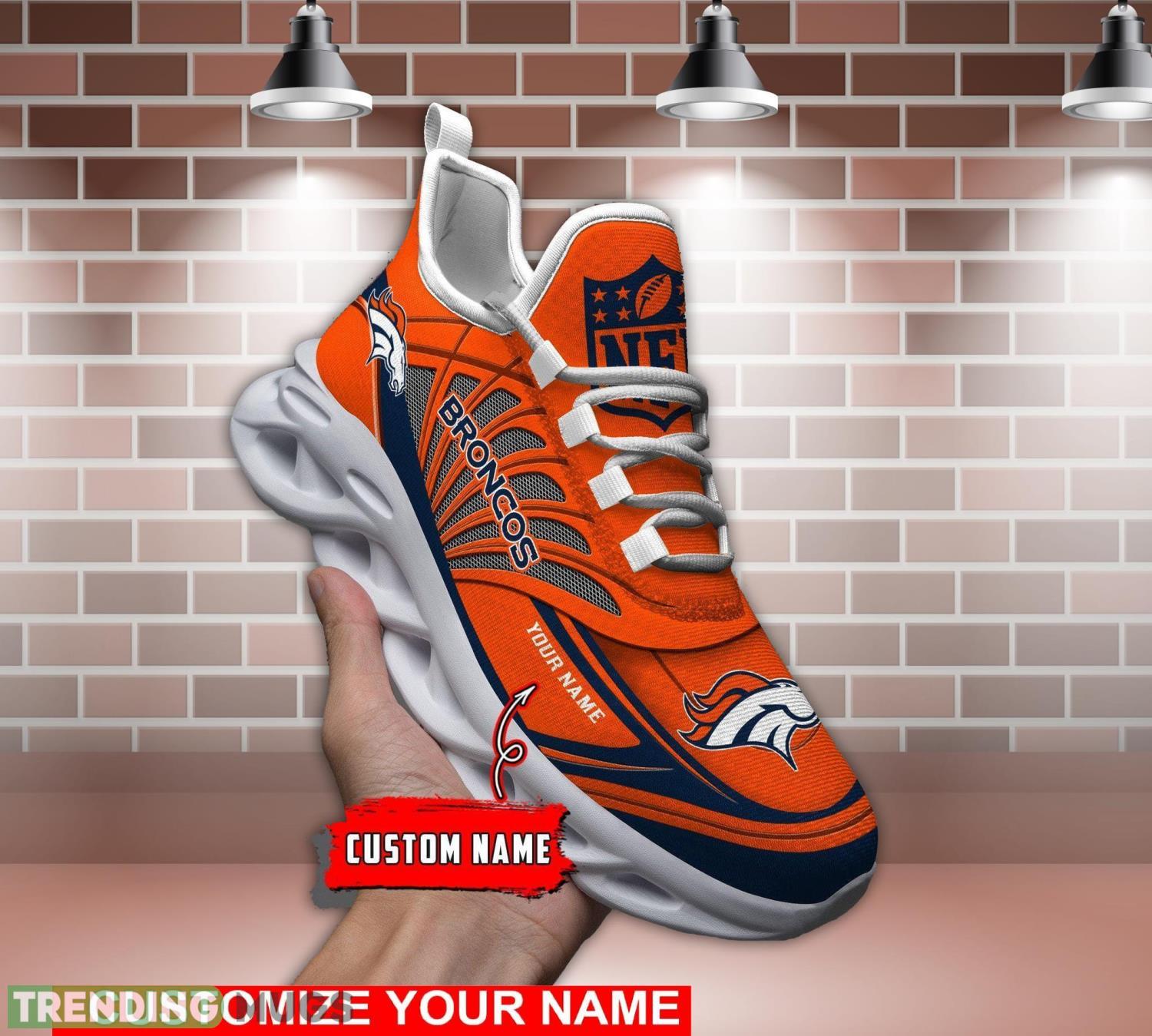 NFL Denver Broncos Personalized Max Soul Chunky Sneakers Custom Name Running Shoes Max Soul NFL Denver Broncos Personalized Max Soul Chunky Sneakers Custom Name Running Shoes Max Soul