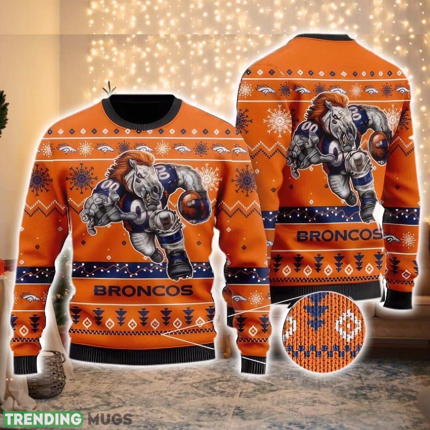 NFL Denver Broncos Ugly Christmas Gift Christmas Sweater Product Photo 1 NFL Denver Broncos Ugly Christmas Gift Christmas Sweater Product Photo 1