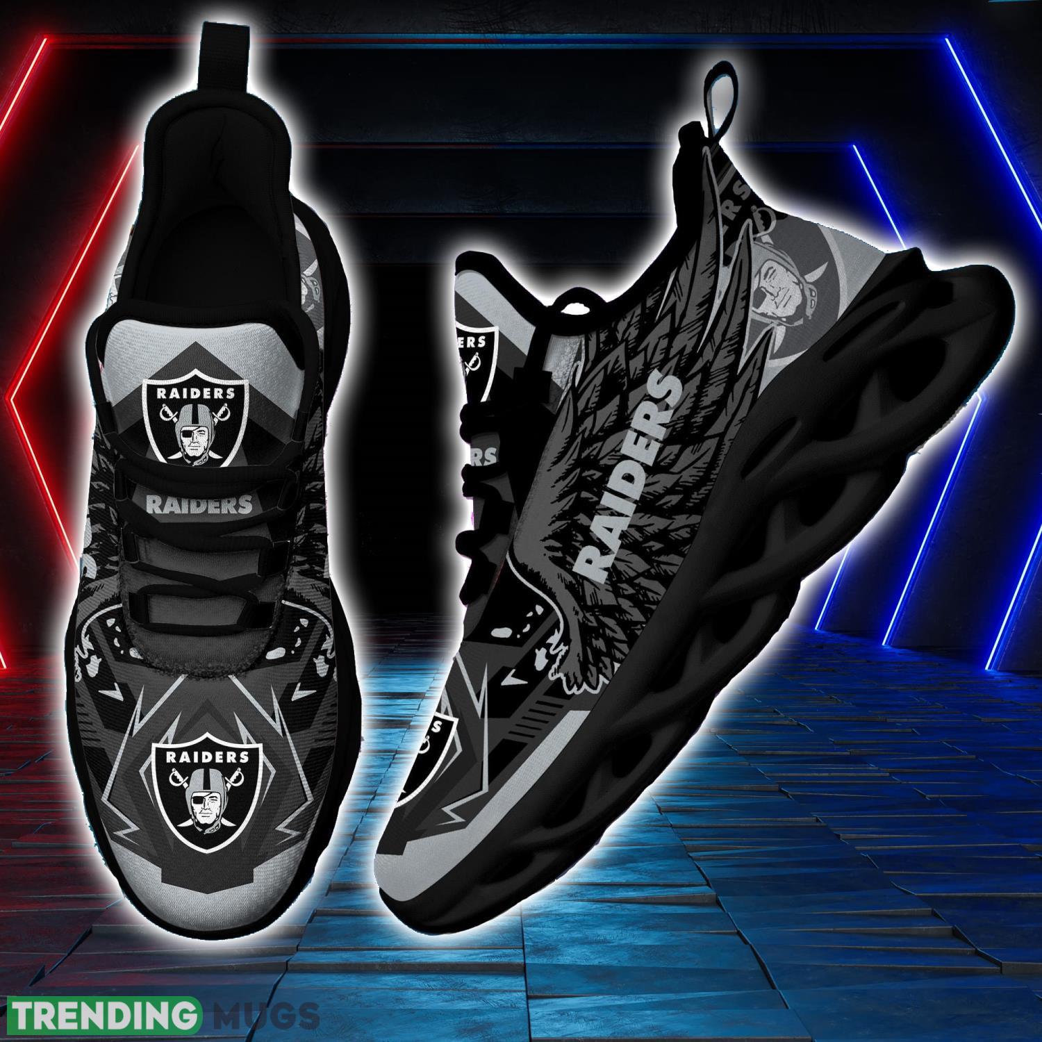 NFL Las Vegas Raiders Team Personalized Name Max Soul Sneakers Men Women Shoes Max Soul NFL Las Vegas Raiders Team Personalized Name Max Soul Sneakers Men Women Shoes Max Soul