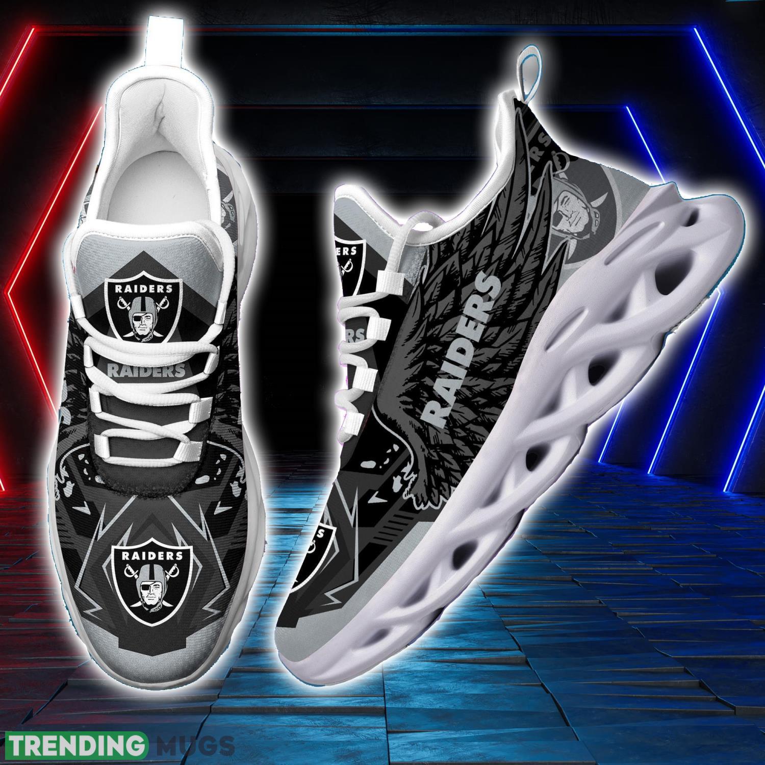 NFL Las Vegas Raiders Team Personalized Name Max Soul Sneakers Men Women Shoes Product Photo 1 NFL Las Vegas Raiders Team Personalized Name Max Soul Sneakers Men Women Shoes Product Photo 1