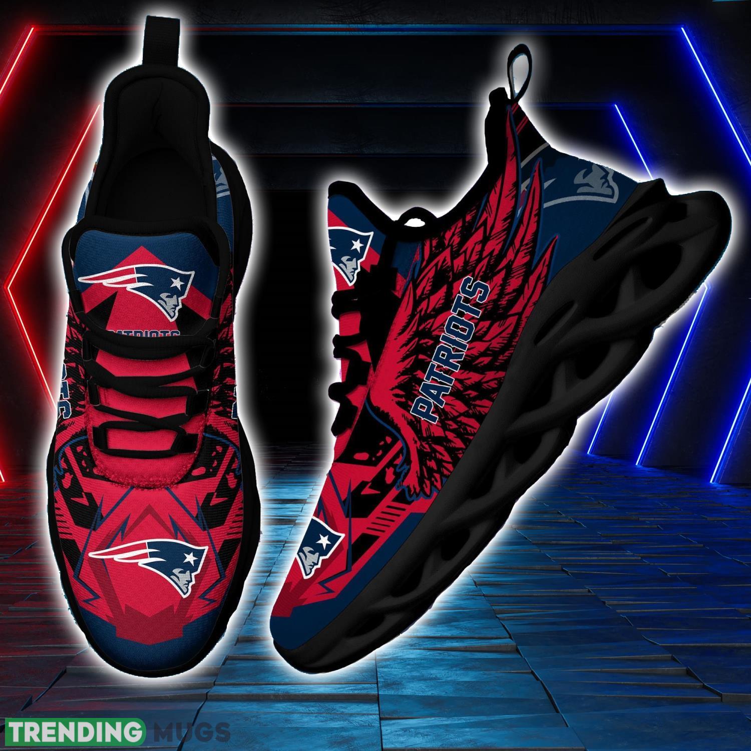 NFL New England Patriots Team Personalized Name Max Soul Sneakers Men Women Shoes Max Soul NFL New England Patriots Team Personalized Name Max Soul Sneakers Men Women Shoes Max Soul