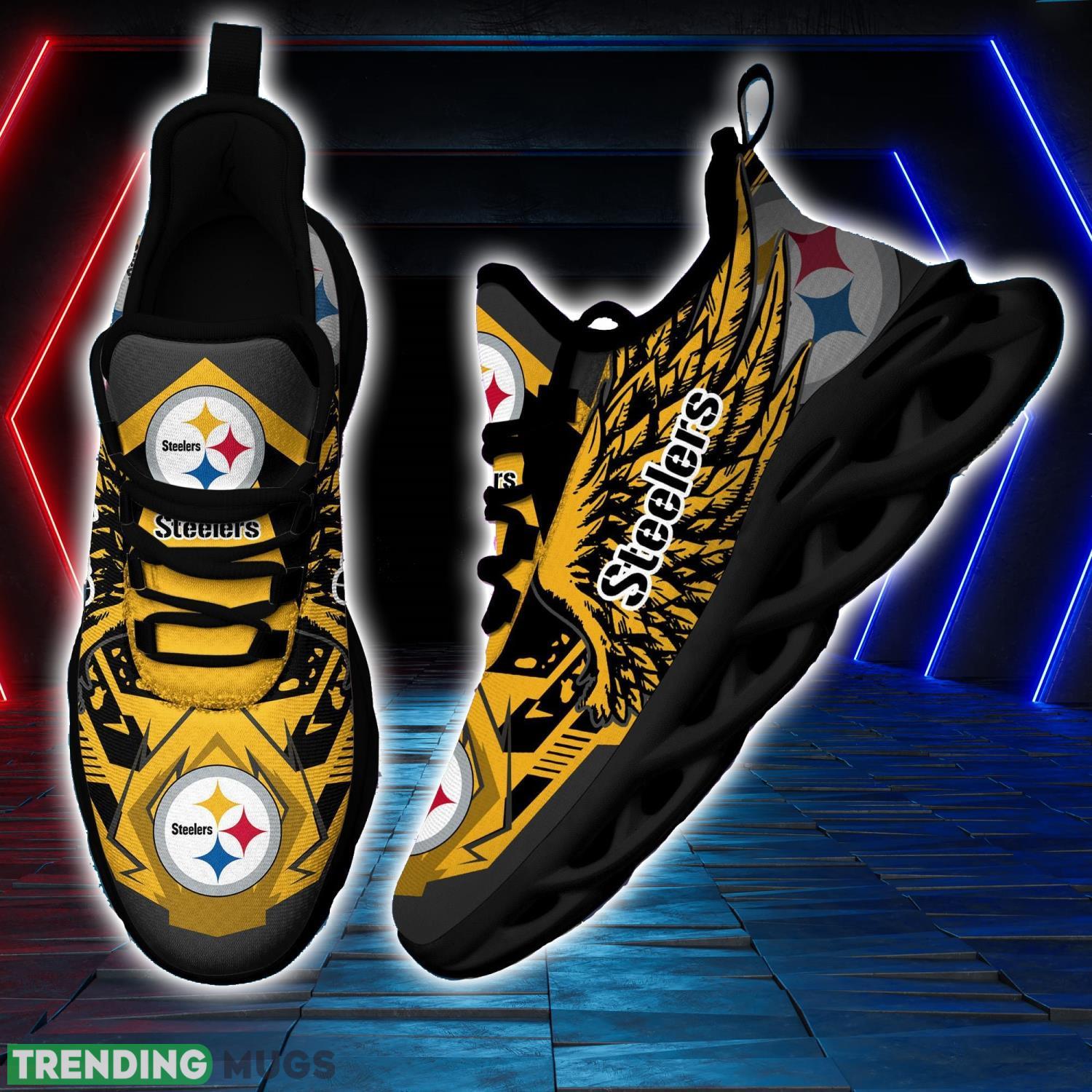 NFL Pittsburgh Steelers Team Personalized Name Max Soul Sneakers Men Women Shoes Max Soul NFL Pittsburgh Steelers Team Personalized Name Max Soul Sneakers Men Women Shoes Max Soul