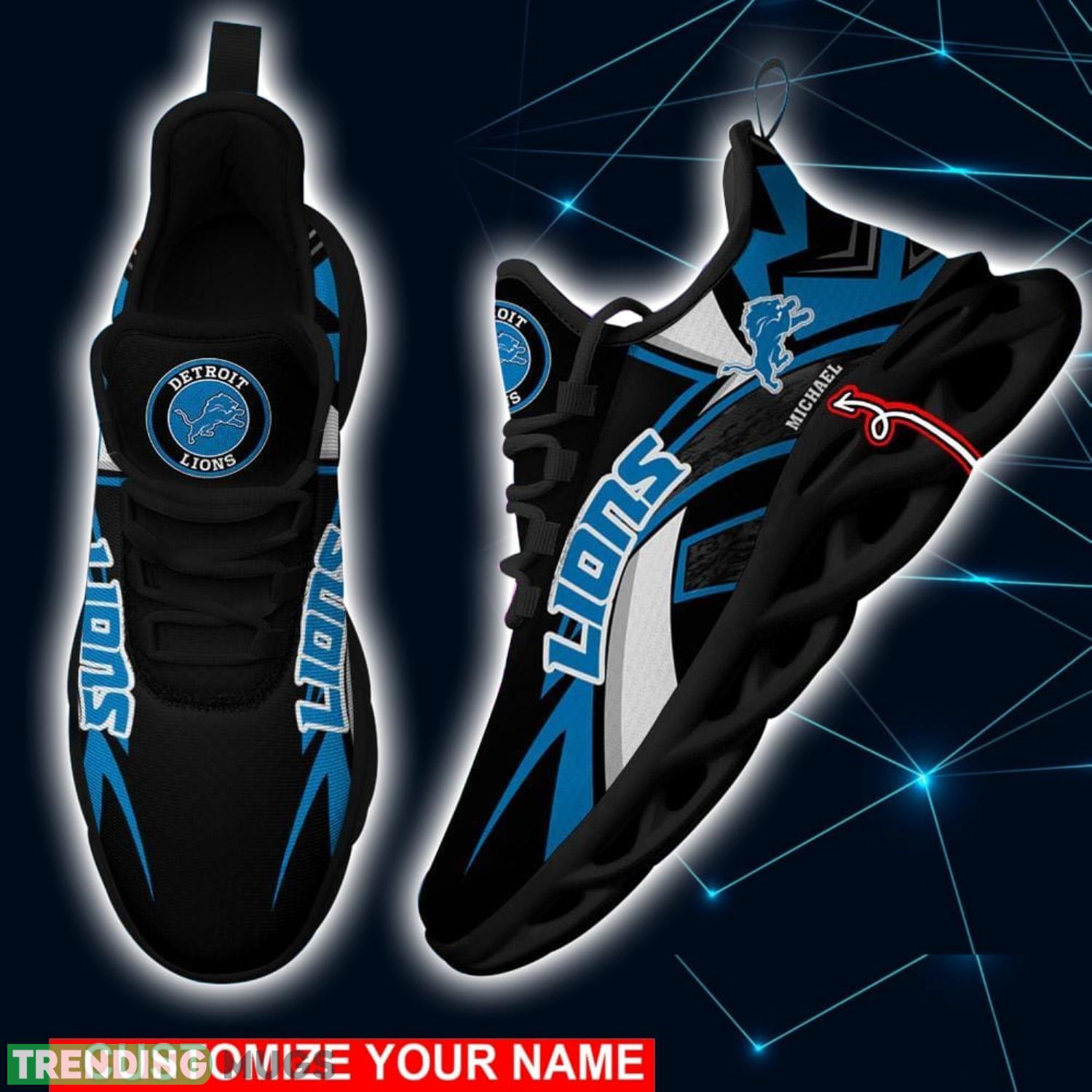 NFL Running Shoes Detroit Lions Personalized Max Soul Shoes Sport Fans Sneakers Max Soul NFL Running Shoes Detroit Lions Personalized Max Soul Shoes Sport Fans Sneakers Max Soul