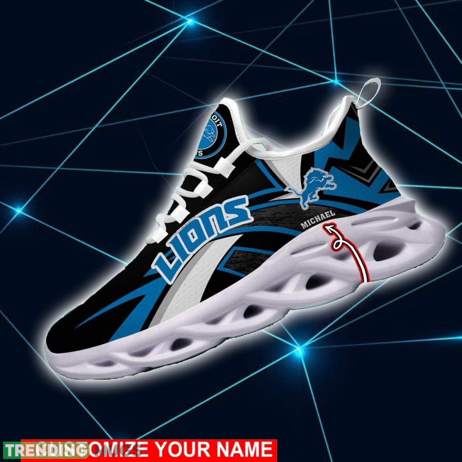 NFL Running Shoes Detroit Lions Personalized Max Soul Shoes Sport Fans Sneakers Max Soul NFL Running Shoes Detroit Lions Personalized Max Soul Shoes Sport Fans Sneakers Max Soul