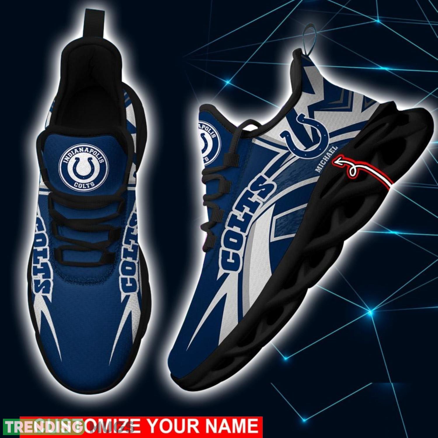 NFL Running Shoes Indianapolis Colts Personalized Max Soul Shoes Sport Fans Sneakers Max Soul NFL Running Shoes Indianapolis Colts Personalized Max Soul Shoes Sport Fans Sneakers Max Soul