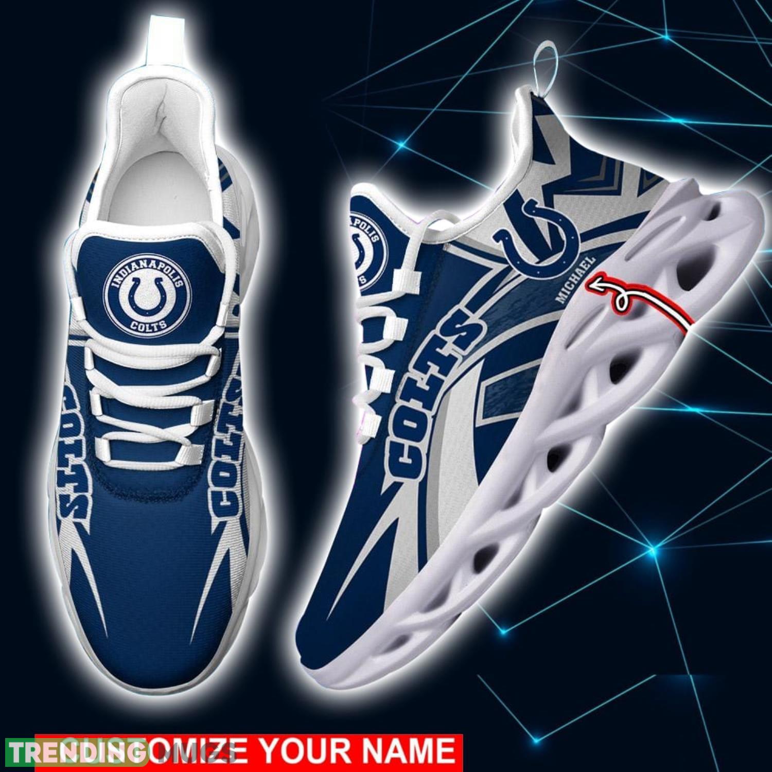 NFL Running Shoes Indianapolis Colts Personalized Max Soul Shoes Sport Fans Sneakers Product Photo 1 NFL Running Shoes Indianapolis Colts Personalized Max Soul Shoes Sport Fans Sneakers Product Photo 1