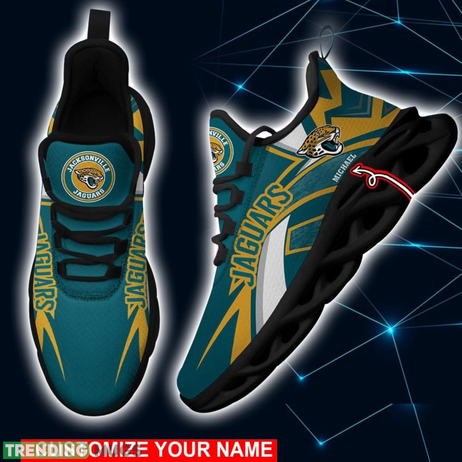 NFL Running Shoes Jacksonville Jaguars Personalized Max Soul Shoes Sport Fans Sneakers Max Soul NFL Running Shoes Jacksonville Jaguars Personalized Max Soul Shoes Sport Fans Sneakers Max Soul