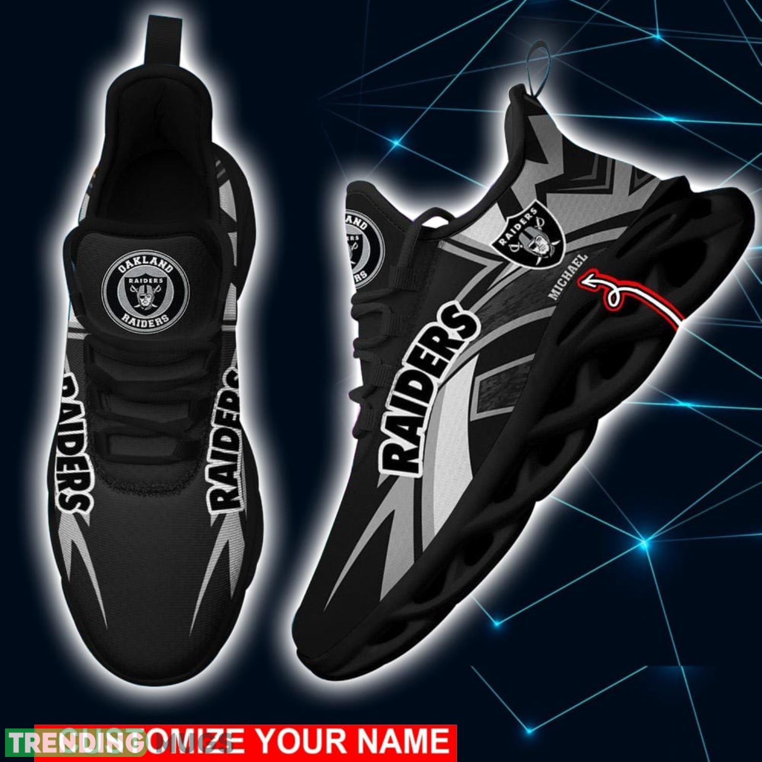 NFL Running Shoes Las Vegas Raiders Personalized Max Soul Shoes Sport Fans Sneakers Max Soul NFL Running Shoes Las Vegas Raiders Personalized Max Soul Shoes Sport Fans Sneakers Max Soul